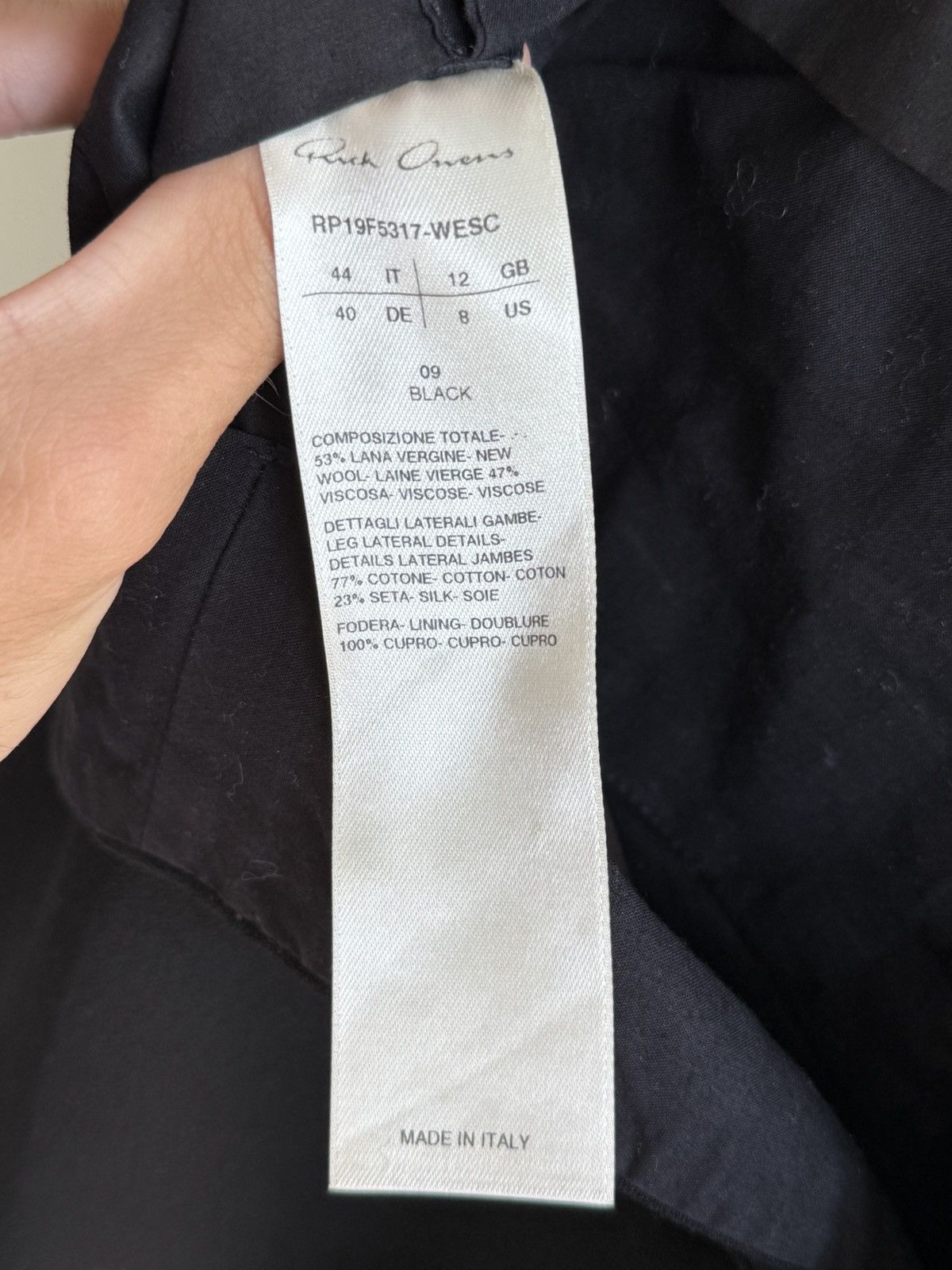 Rick Owens Rick Owen’s FW19 “LARRY” Wide Trousers Size US 30 / EU 46 - 7 Thumbnail