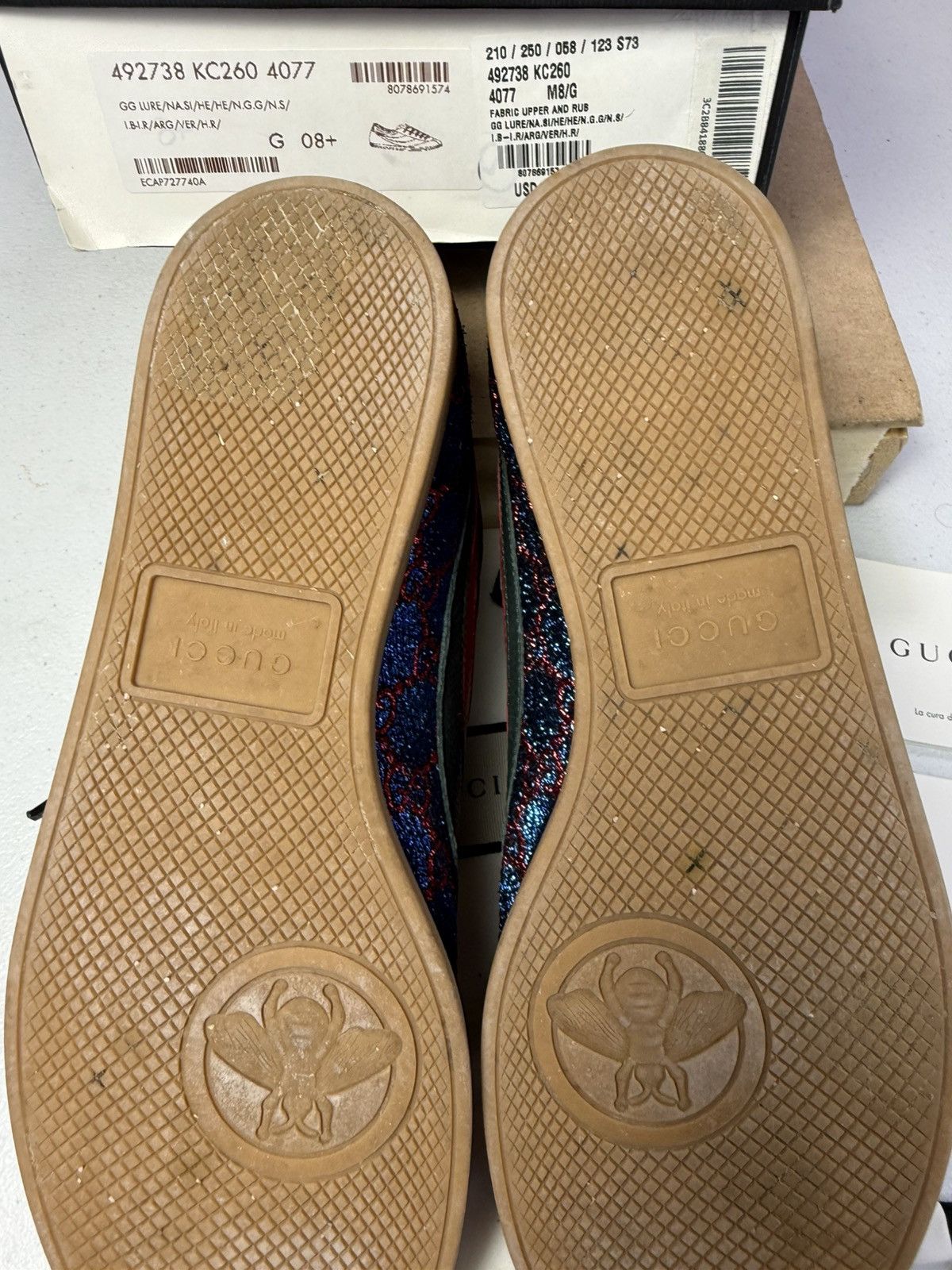 Gucci GUCCI Falacer Lurex Low-Top Sneakers Sz 8.5 Size US 8.5 / EU 41-42 - 13 Thumbnail