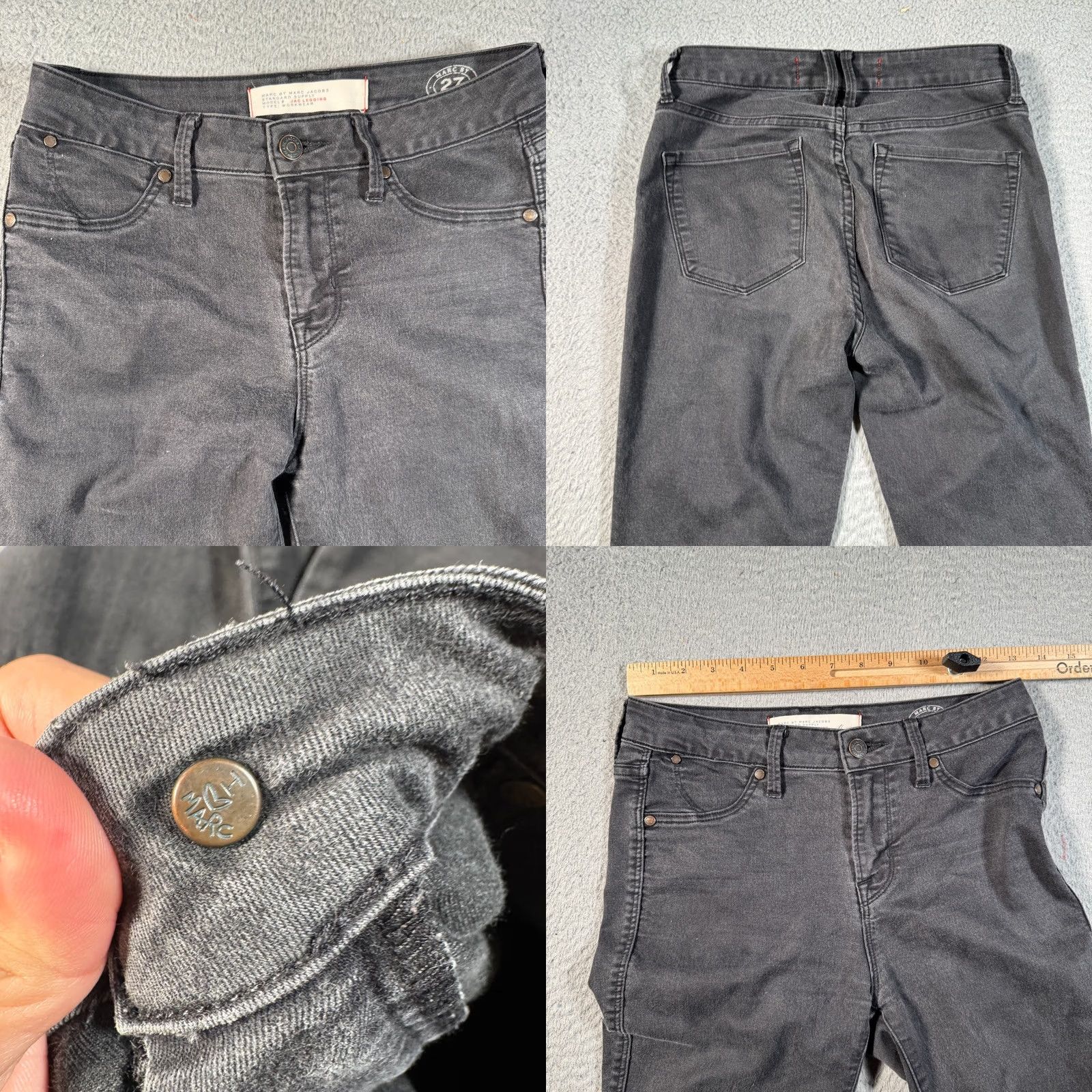Marc by Marc Jacobs Marc by Marc Jacobs Womens Pants Black Size 27 Cropped Jeans Skinny 5-Pocket Denim Stretch Slim Regular Womens Size 27" / US 4 / IT 40 - 8 Thumbnail