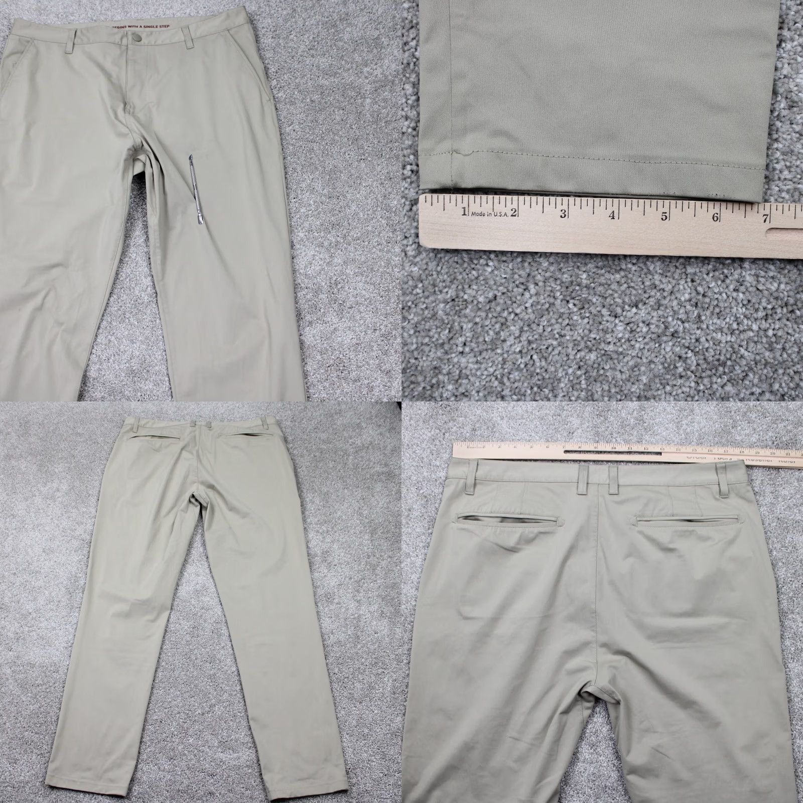 Rhone Rhone Mens 36 Beige Nylon Stretch Commuter Pants Size US 36 / EU 52 - 8 Thumbnail