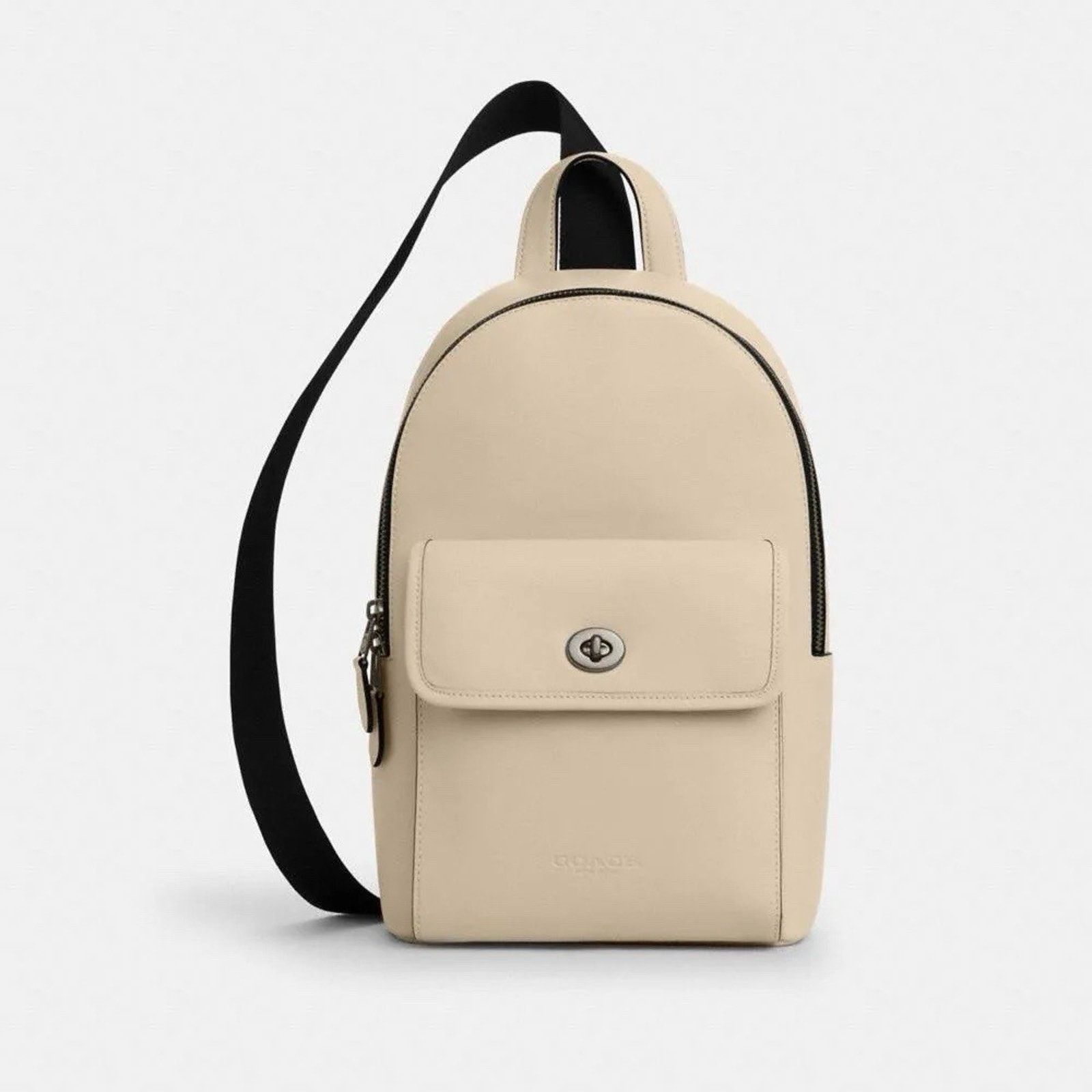 Coach NWT Coach CAJ72 Turnlock Sling Pack calf leather Ivory Size ONE SIZE - 6 Thumbnail
