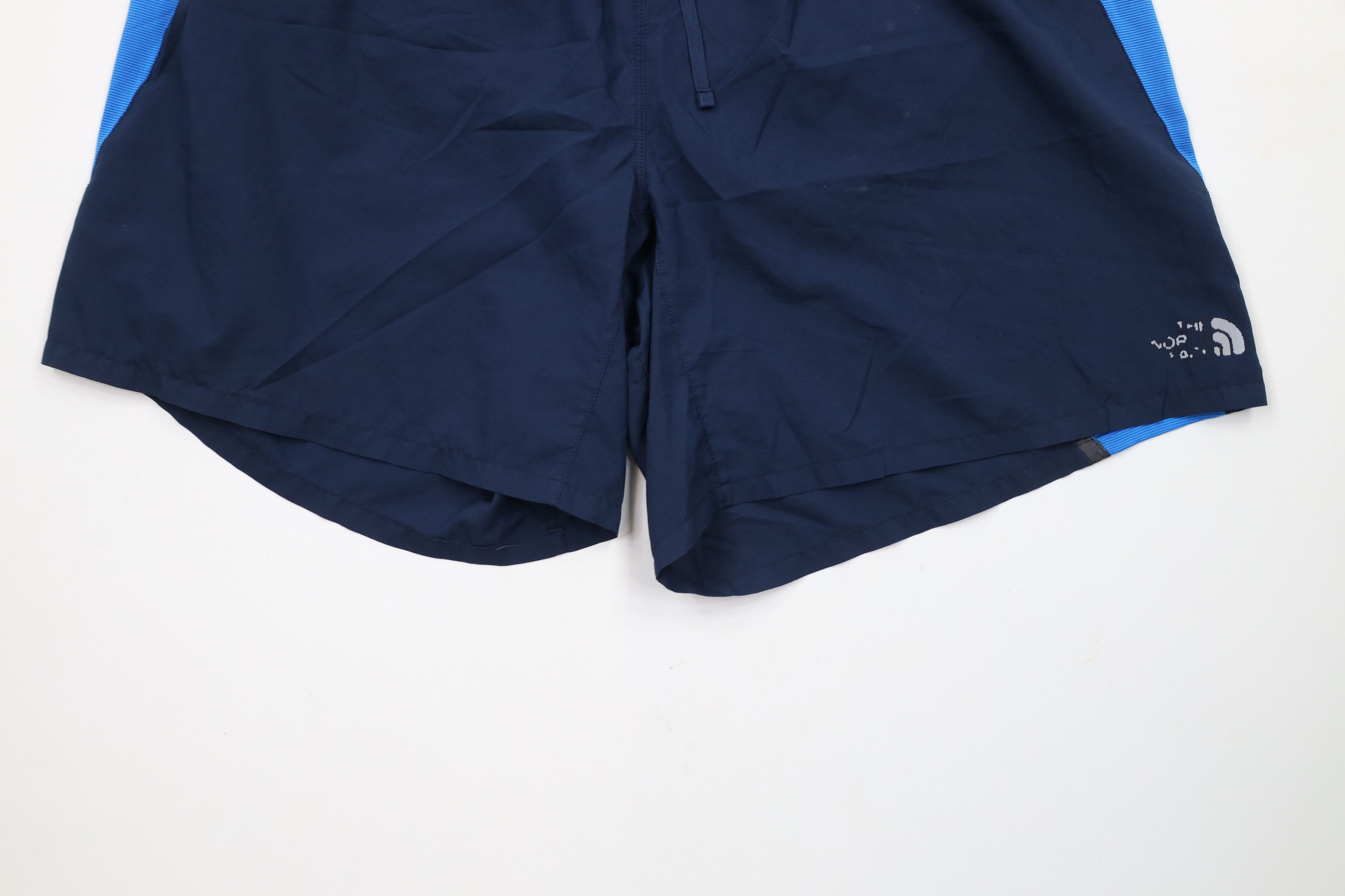 The North Face × Vintage The North Face Spell Out Lined Running Jogging Shorts Blue Size US 34 / EU 50 - 4 Thumbnail