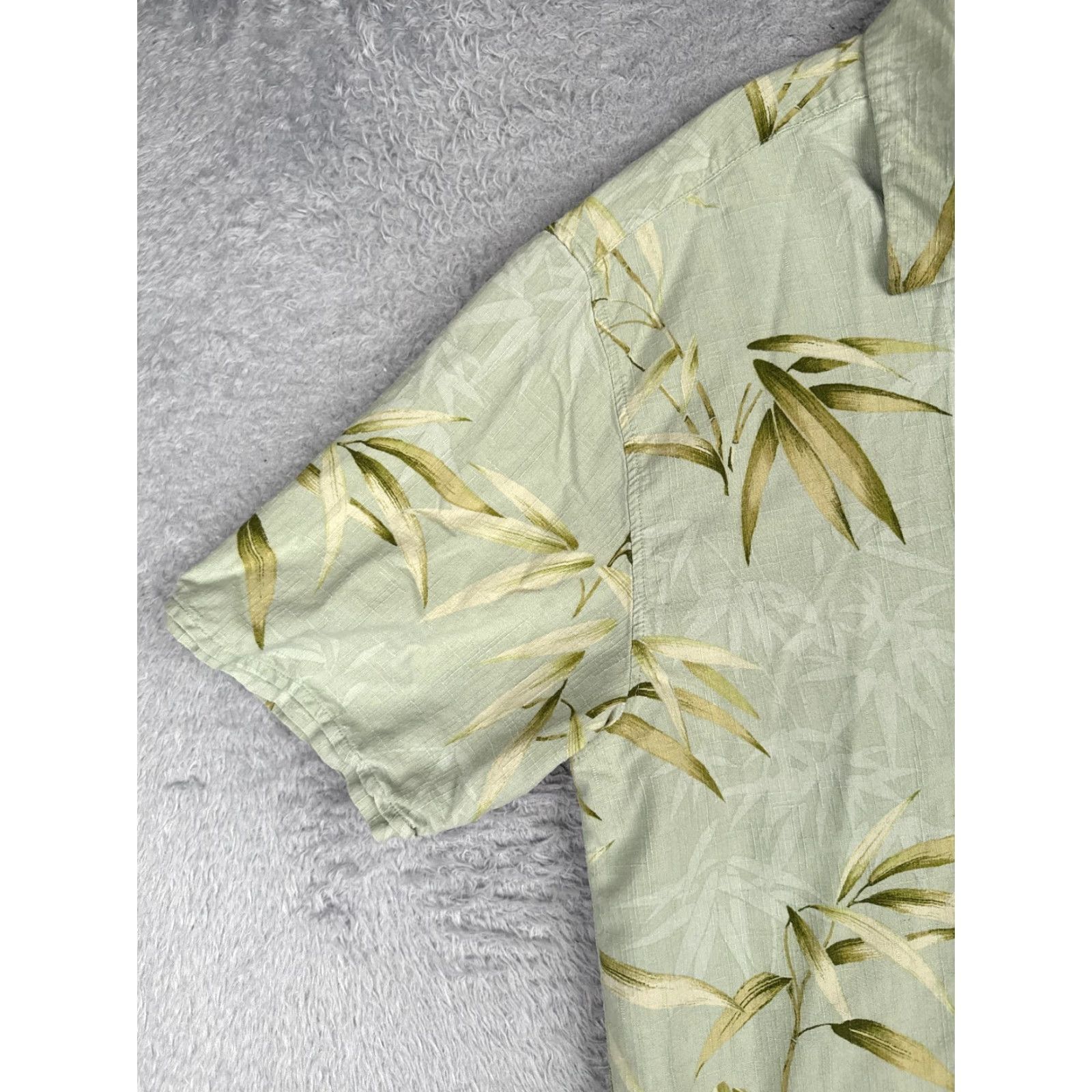 Vintage Jamaica Jaxx Shirt Men Large Green Leaf Floral Hawaiian 100% Silk Button Up Size US L / EU 52-54 / 3 - 3 Thumbnail