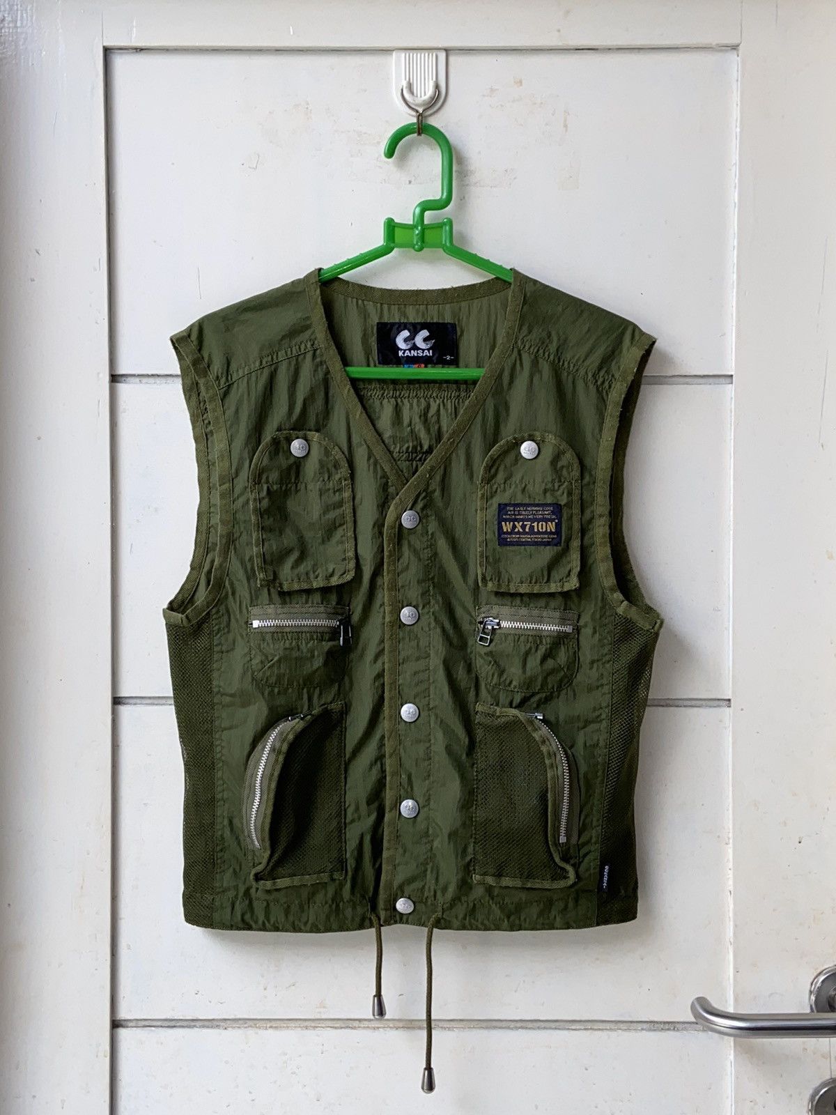 image of Kansai Yamamoto x Yohji Yamamoto Cc Kansai Army Vests in Army Green, Men's (Size Small)