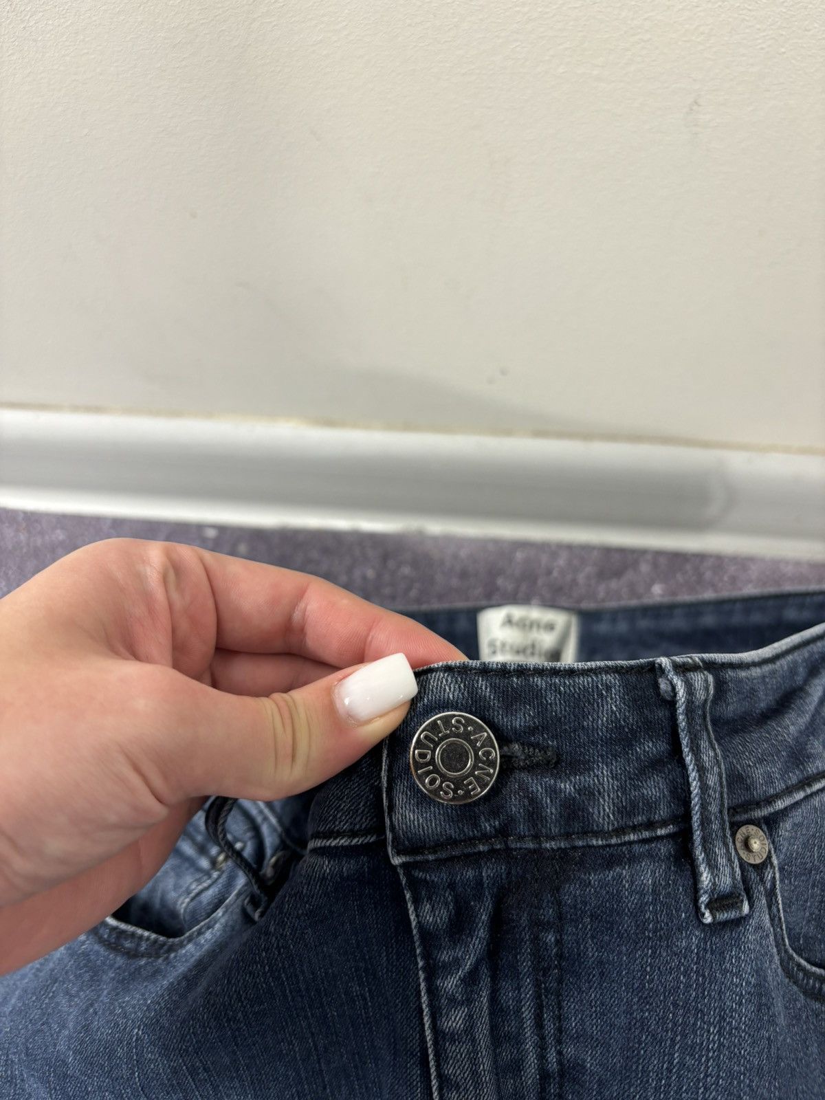 Acne Studios Acne Studios Women’s Skin 5 Deep Navy Blue Denim Jeans Size 28" / US 6 / IT 42 - 7 Thumbnail