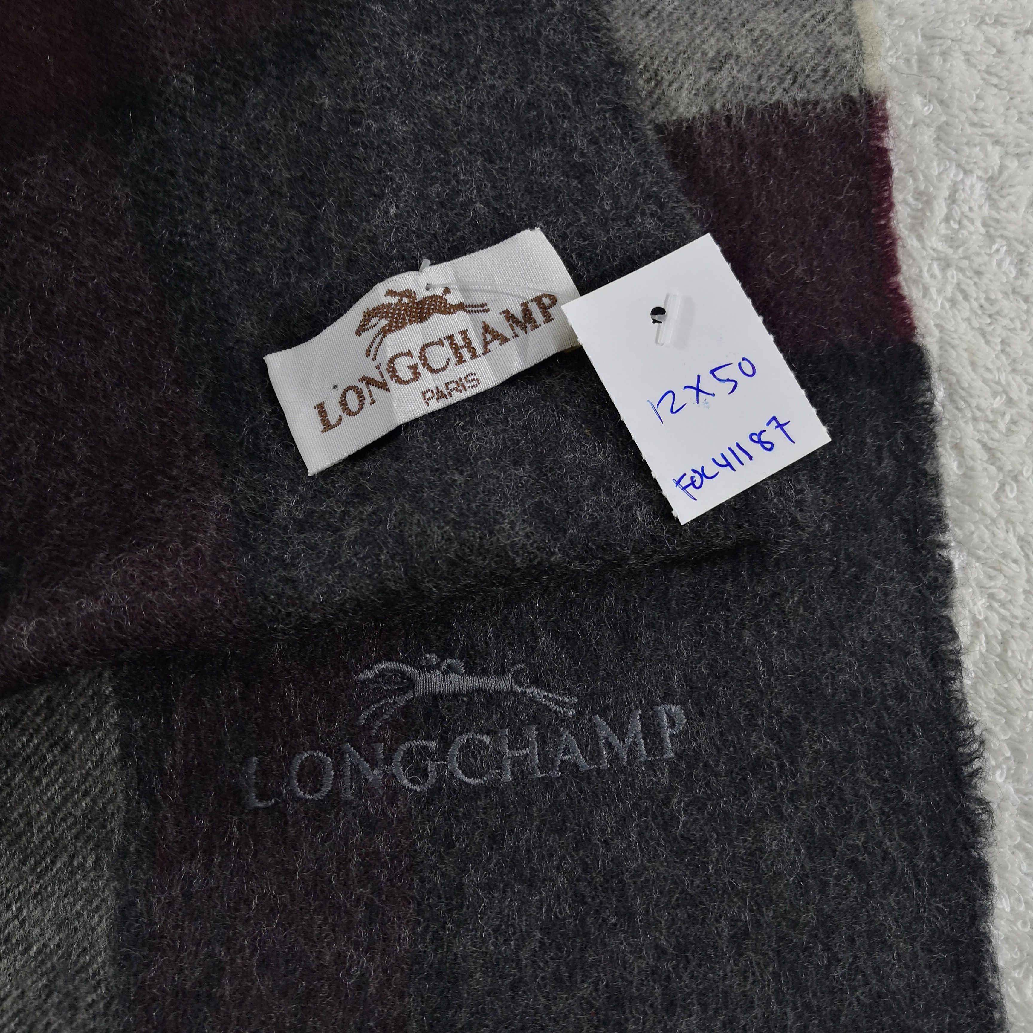 Longchamp Vintage Longchamp Scarf Muffler Wool Cashmere Scarves Size ONE SIZE - 4 Thumbnail