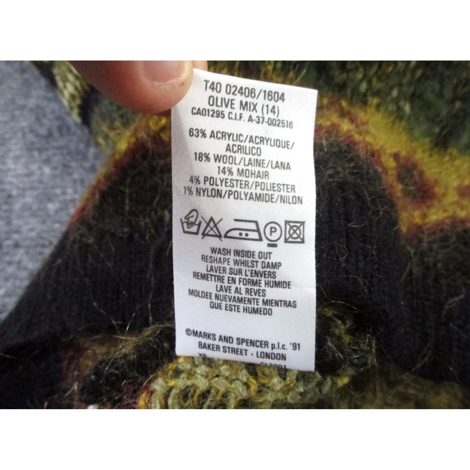 Marks & Spencer Marks and Spencer Sweater Womens L Turtleneck Pullover Wool Mohair Size L / US 10 / IT 46 - 7 Thumbnail