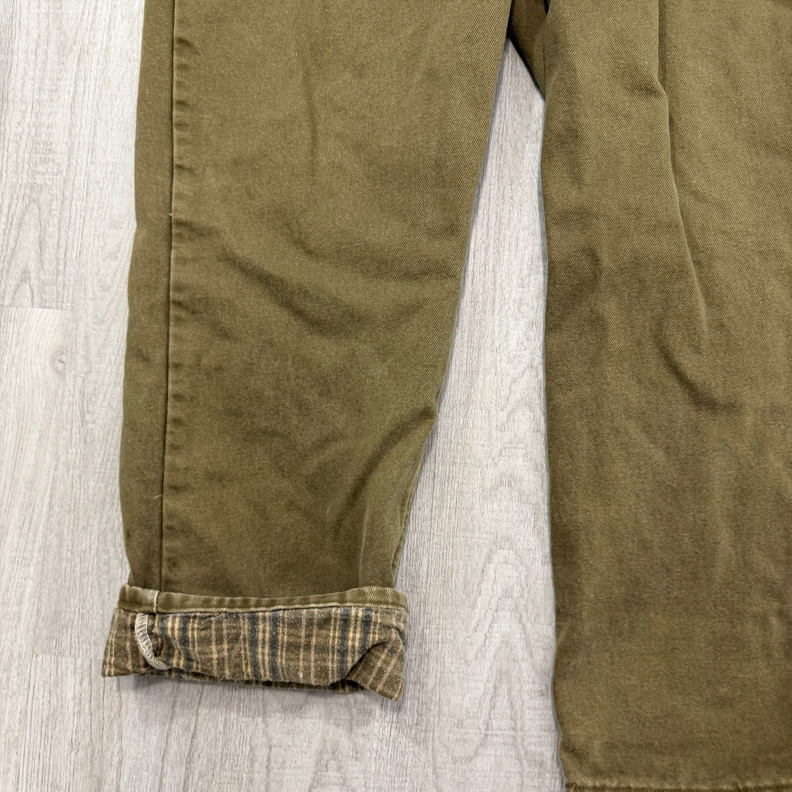 Carhartt Vintage Carhartt Flannel Lined Pants Men's 42x30 Olive Size US 42 / EU 58 - 2 Thumbnail