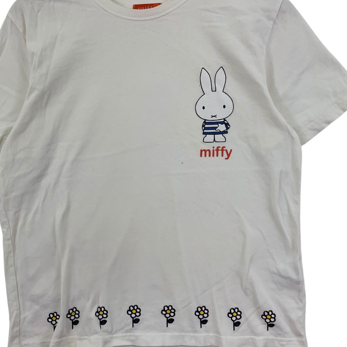 Vintage MIFFY DICK BRUNA Illustration Flower Garden Tee Shirt Top Size S / US 4 / IT 40 - 3 Thumbnail