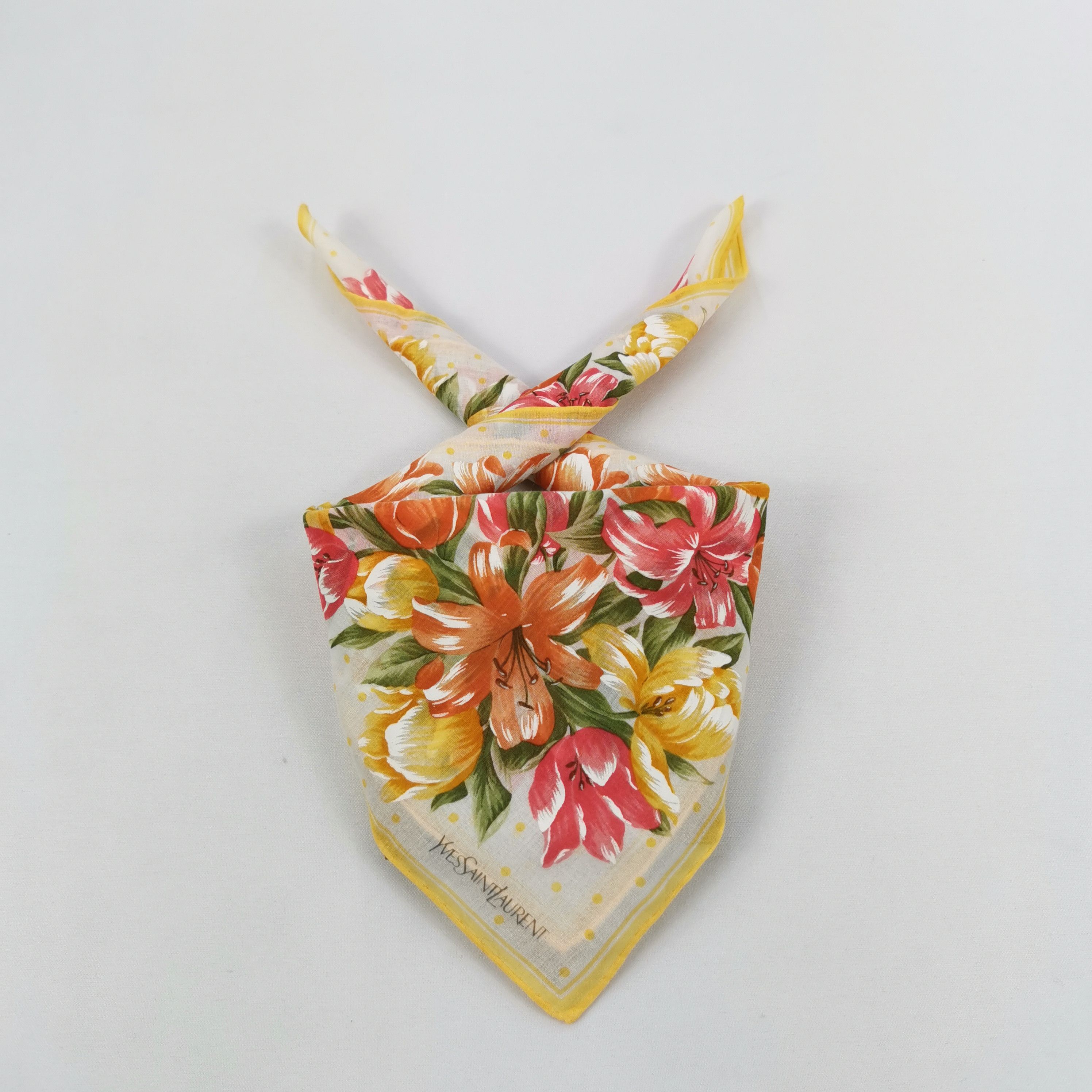 Vintage Vintage Yves Saint Laurent Handkerchief Pocketsquare Bandana Size ONE SIZE - 2 Thumbnail
