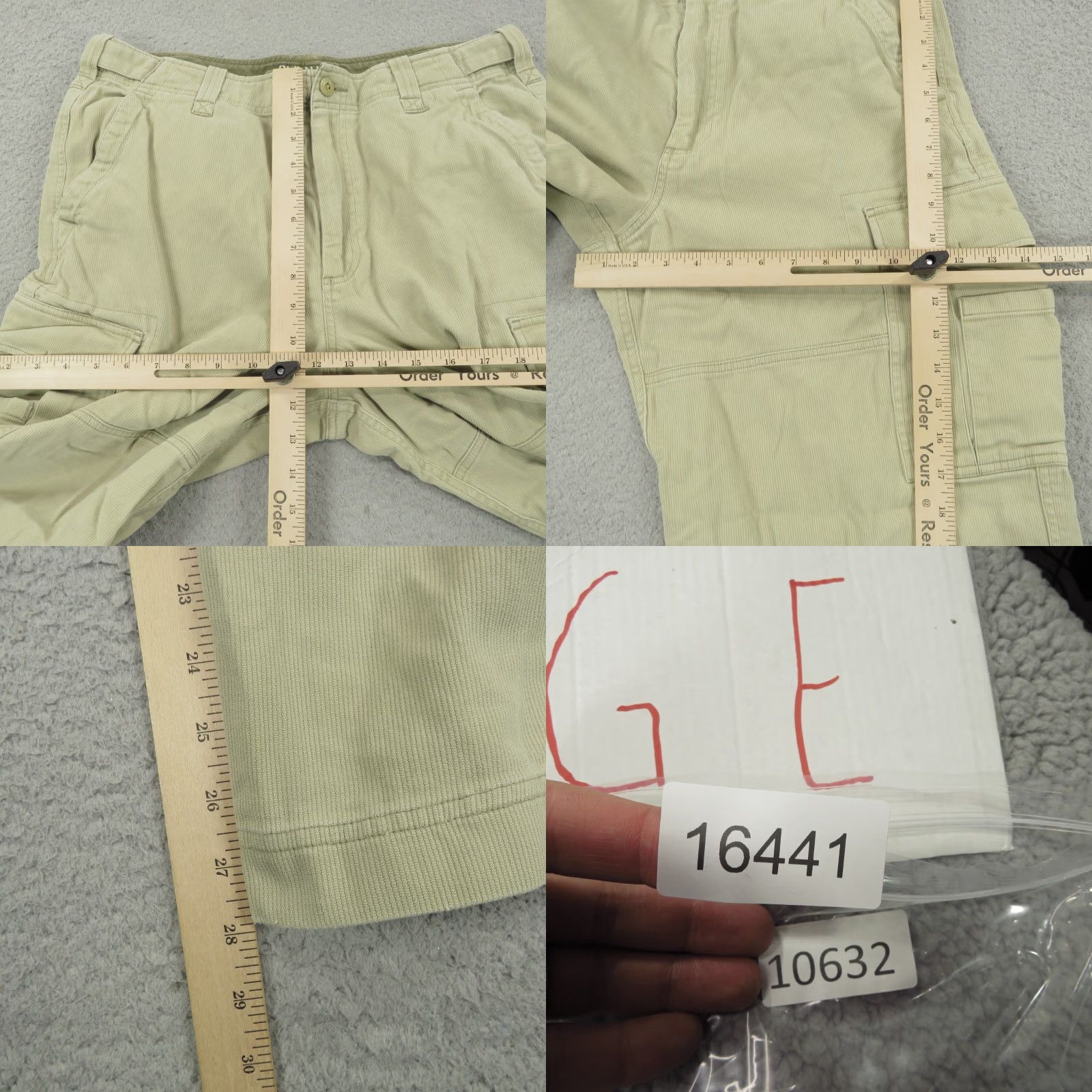 Old Navy VINTAGE Old Navy Baggy Cargo Pants Men 32 Corduroy 5-Pocket 10 Leg Opening Wide-Leg Beige 90s Grunge Hip Hop USA Mens Size US 32 / EU 48 - 9 Thumbnail