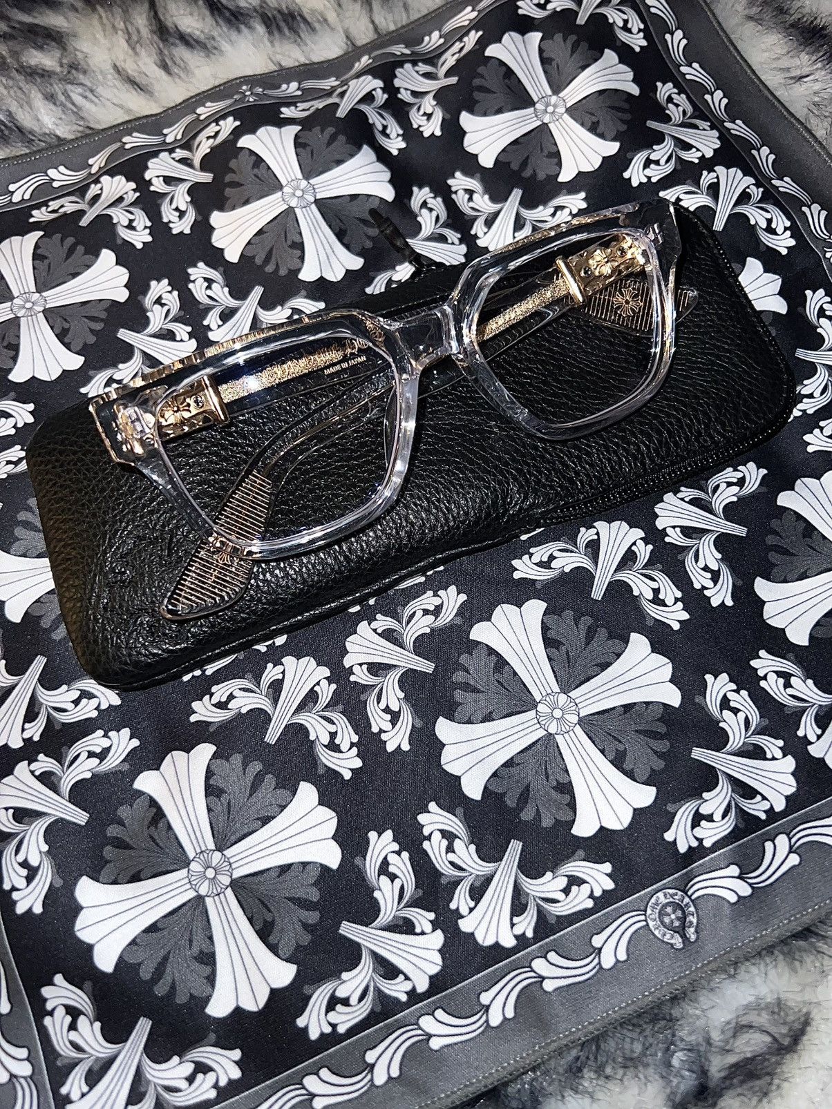 Chrome Hearts RARE‼️🔥 Chrome Hearts Vagillionaire 2 Crystal Clear Glasses Size ONE SIZE - 1 Thumbnail