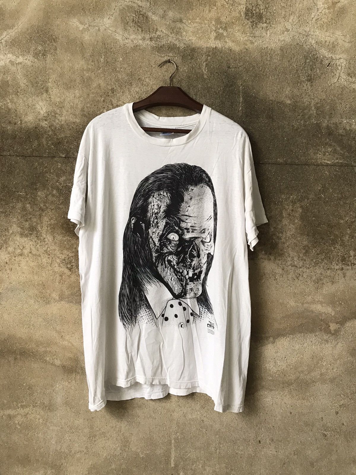 90s Tales from the Crypt ©︎入り ホラー Tシャツ 90年代 90s ハリウッド・ナイトメア テレビドラマ 白 ホワイト