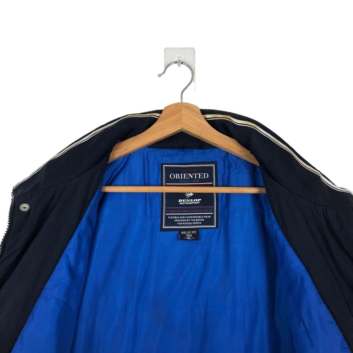 Japanese Brand 🔥VINTAGE BOMBER JACKET RACING BIG LOGO DUNLOP MOTORSPORT Size US L / EU 52-54 / 3 - 10 Thumbnail