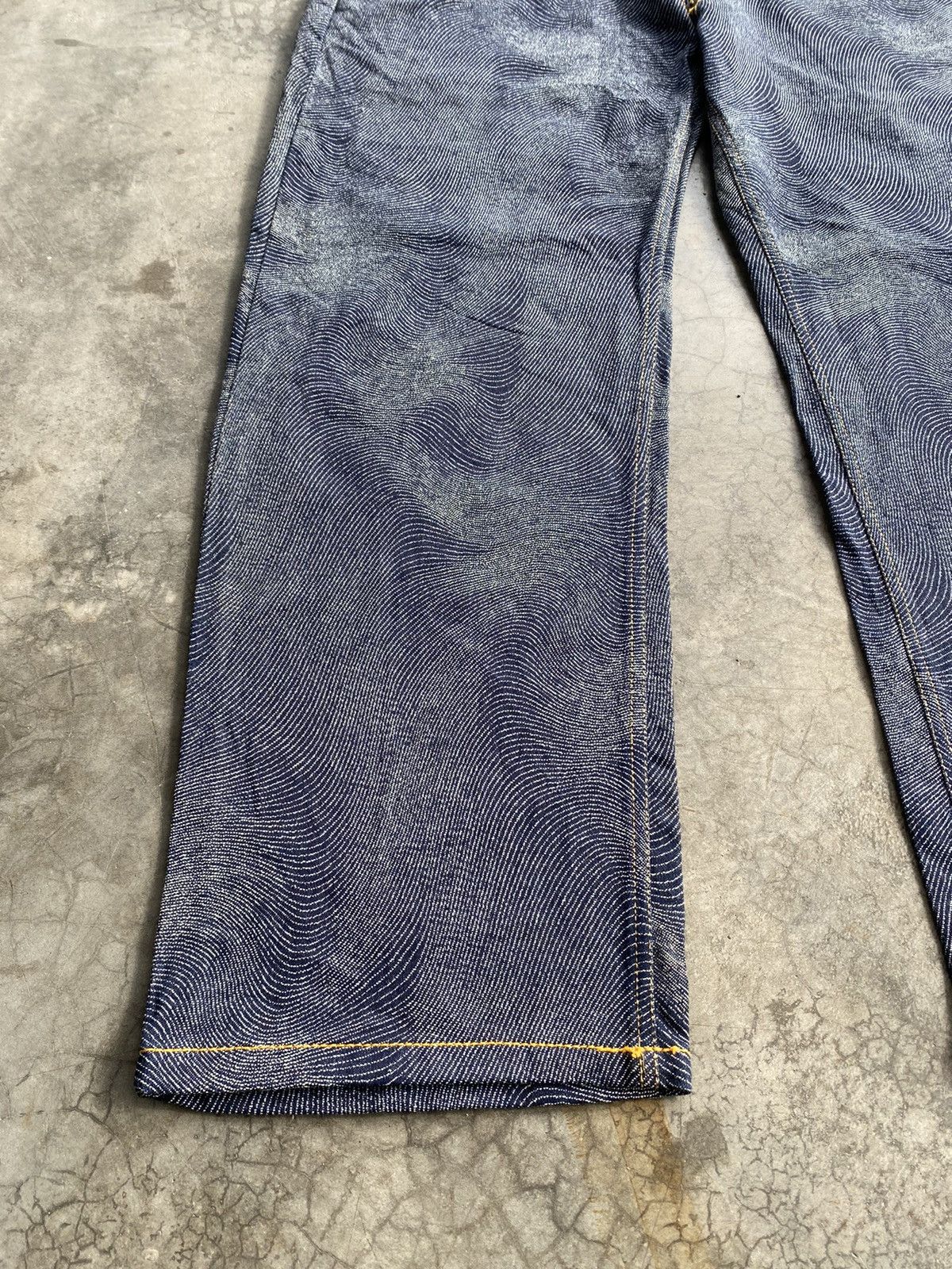 Hysteric Glamour × JNCO × Japanese Brand Baggy Jeans Vintage Scovill Rivet Spiral Waves Size US 34 / EU 50 - 5 Thumbnail