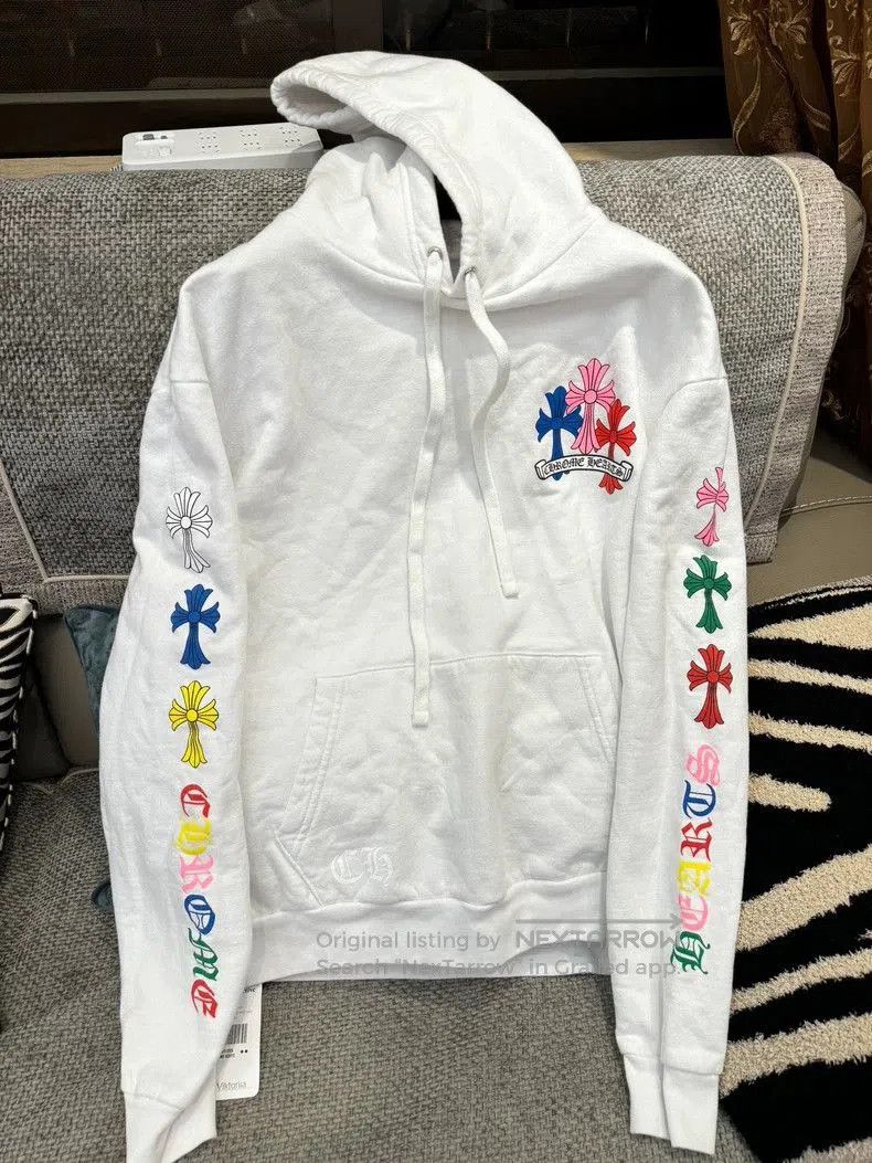 Chrome Hearts Chrome Hearts Colorful Cross Hoodie White- Size US S / EU 44-46 / 1 - 1 Thumbnail