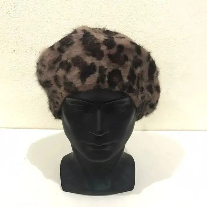 Japanese Brand × Kapital × Vintage Japanese Brand GRL Leopard Fleece Beanie Hat Size ONE SIZE - 3 Thumbnail