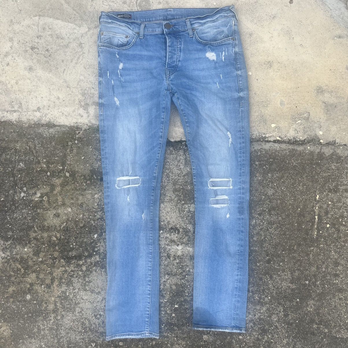 True Religion × Vintage Y2K/2000s Thrashed True Religion Mall Goth Denim Jeans! Size US 34 / EU 50 - 2 Thumbnail