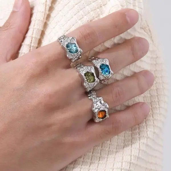 Jewelry Kobashi x Ayano 4pcs/set Lava Adjustable Ring Size ONE SIZE - 1 Thumbnail