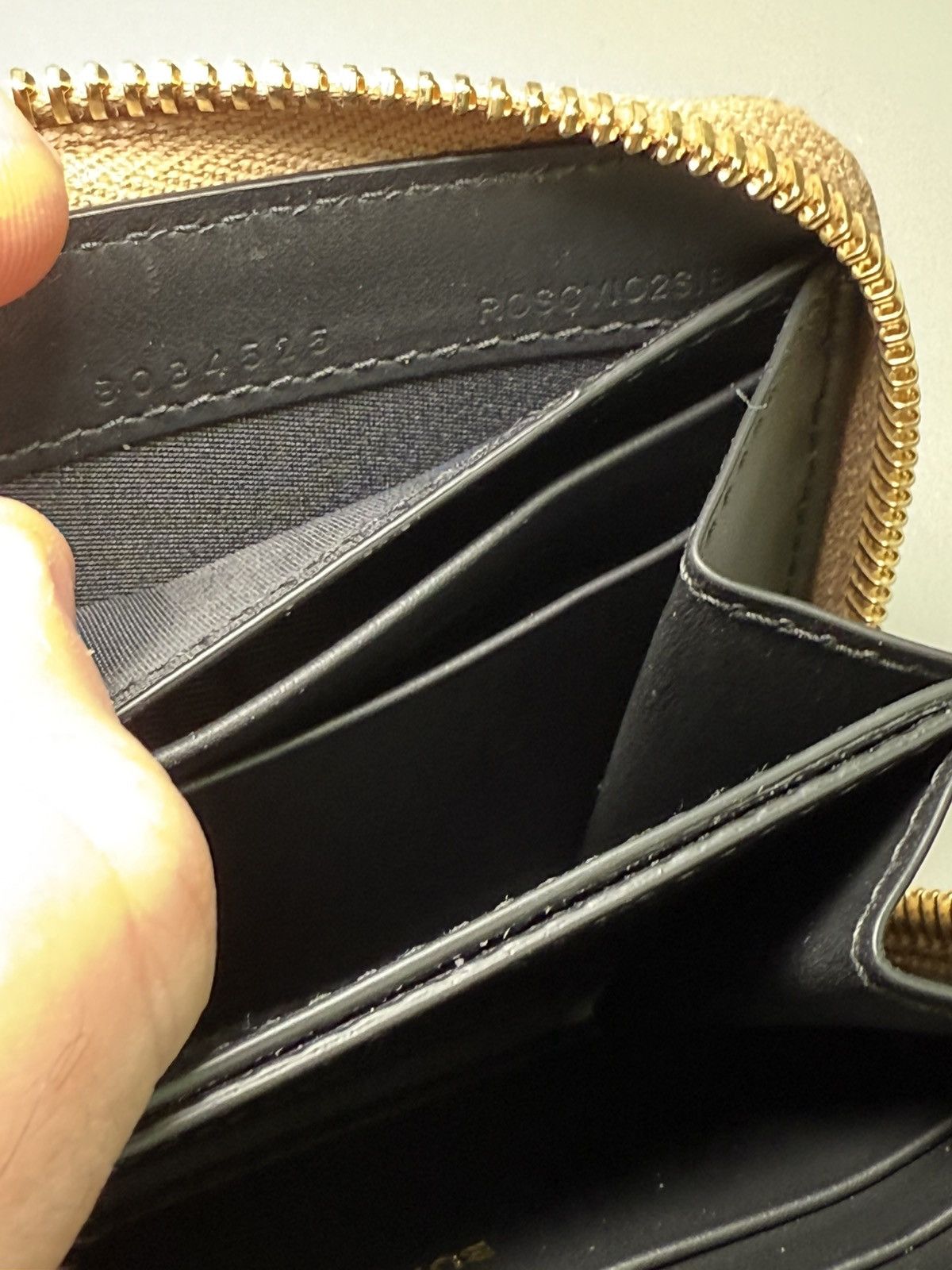 Burberry Burberry Mini Check Zip Wallet – Dark Blue – Brand New Size ONE SIZE - 4 Thumbnail