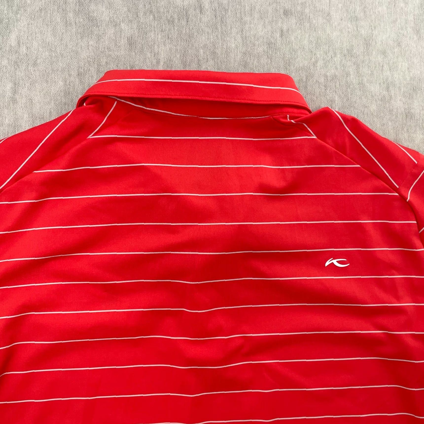 KJUS VINTAGE KJUS Polo Shirt Men XL Red Striped Golf Casual Short Sleeve Logo Eagle Size US XL / EU 56 / 4 - 5 Thumbnail