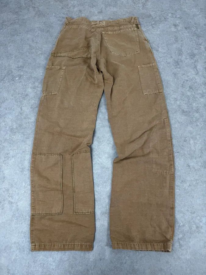 Armani 2000s Armani Irregular Straight Relaxed Beige Pants Size US 30 / EU 46 - 5 Thumbnail