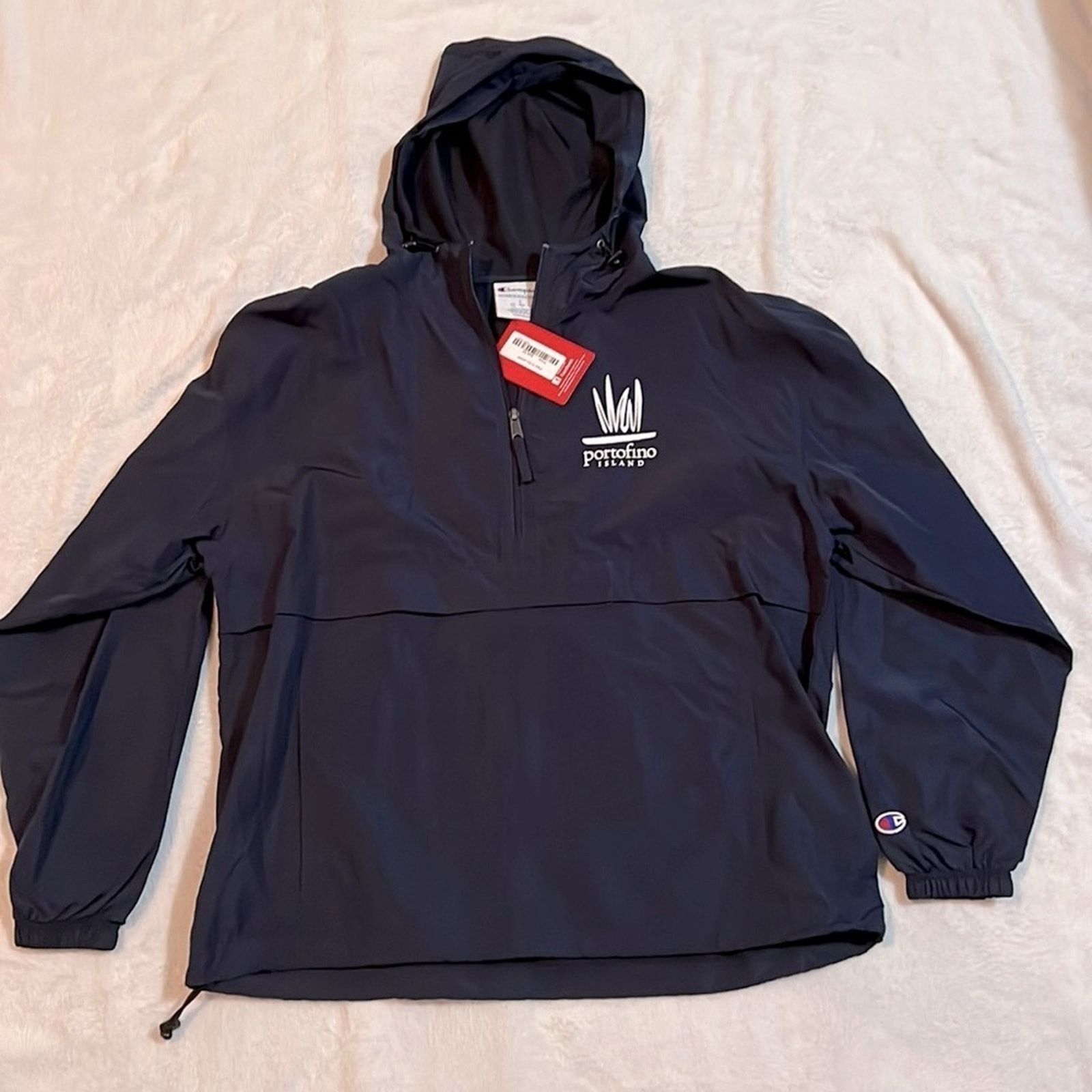 Champion Brand New Champion Authentic Windbreaker Jacket Navy Blue Size L / US 10 / IT 46 - 7 Thumbnail