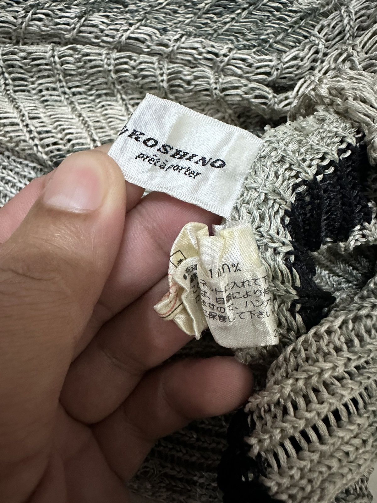 Hiroko Koshino Homme × Issey Miyake × Japanese Brand 🇯🇵 Hiroko Koshino pret a porter crochet Cropped cardigan Size US L / EU 52-54 / 3 - 10 Thumbnail