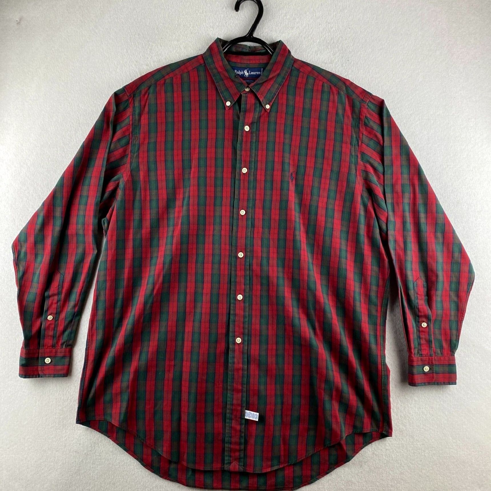 Polo Ralph Lauren VINTAGE Polo Ralph Lauren Shirt Mens 16 1/2 - 34 Red Button-Down Yarmouth Plaid Size US L / EU 52-54 / 3 - 2 Thumbnail