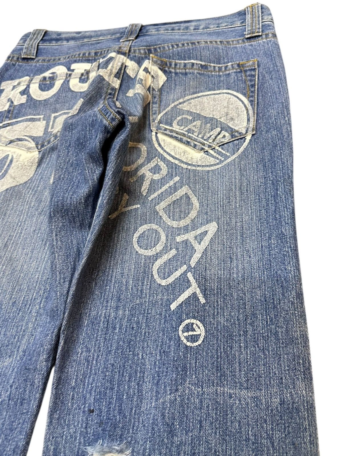 If Six Was Nine Vintage Japanese Printed Faded Grunge Denim Size US 32 / EU 48 - 8 Thumbnail