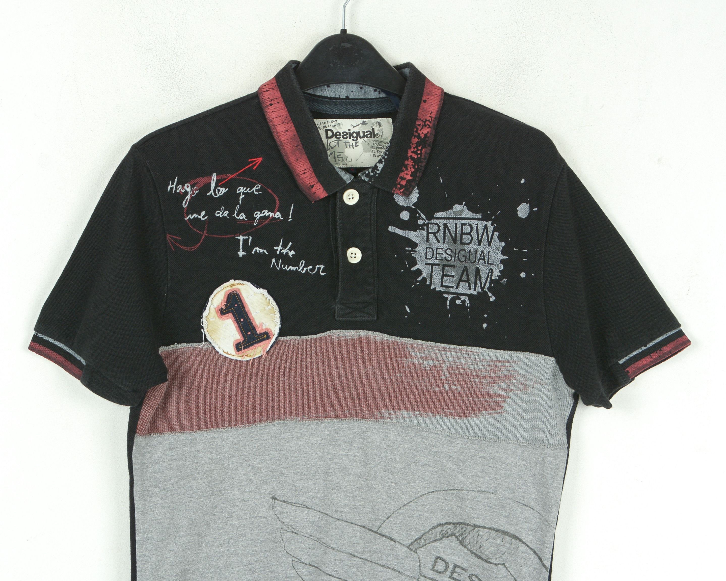 Desigual Slim Fit S Polo Shirt Short Sleeve T-shirt Cotton Size US S / EU 44-46 / 1 - 8 Thumbnail