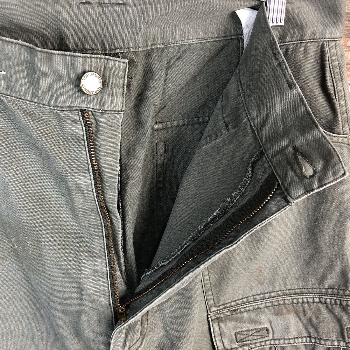 Japanese Brand DL Top Jaunty Green Cargo Multipocket Pants #C757 Size US 32 / EU 48 - 12 Thumbnail