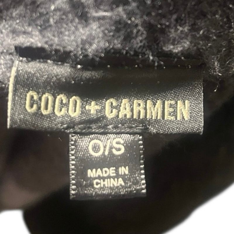 Other Coco + Carmen Fur Trim White Black & Gray Poncho Wrap Size ONE SIZE - 8 Thumbnail