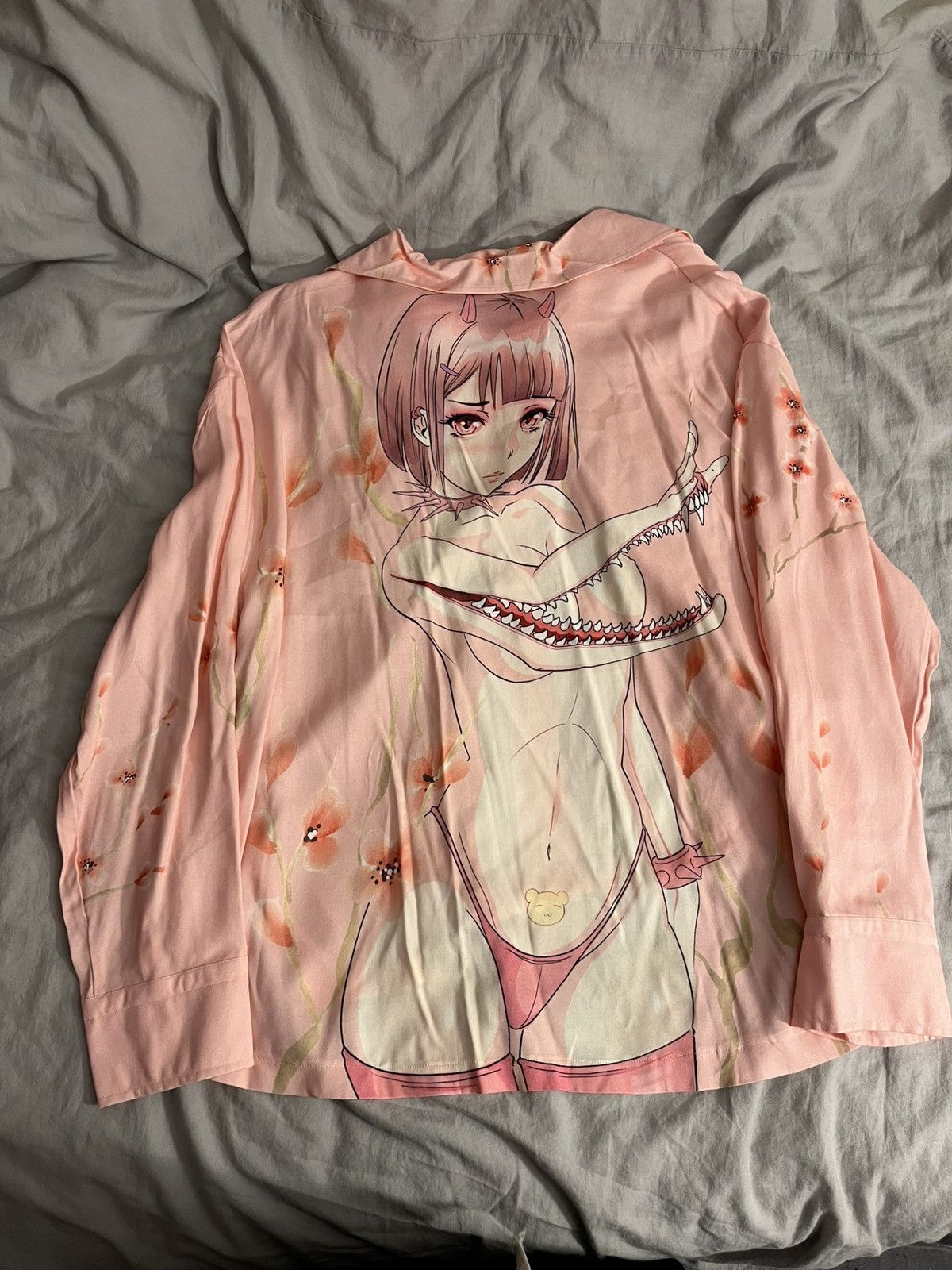 Drop Dead Clothing Drop dead anime girl button up pink Size US XL / EU 56 / 4 - 8 Thumbnail