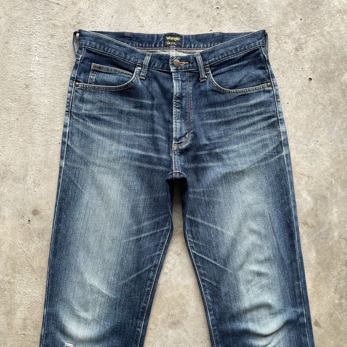 Jean × Vintage × Wrangler Vintage Wrangler Faded Denim Distressed Jeans Pants W32x30.5 Size US 32 / EU 48 - 3 Thumbnail