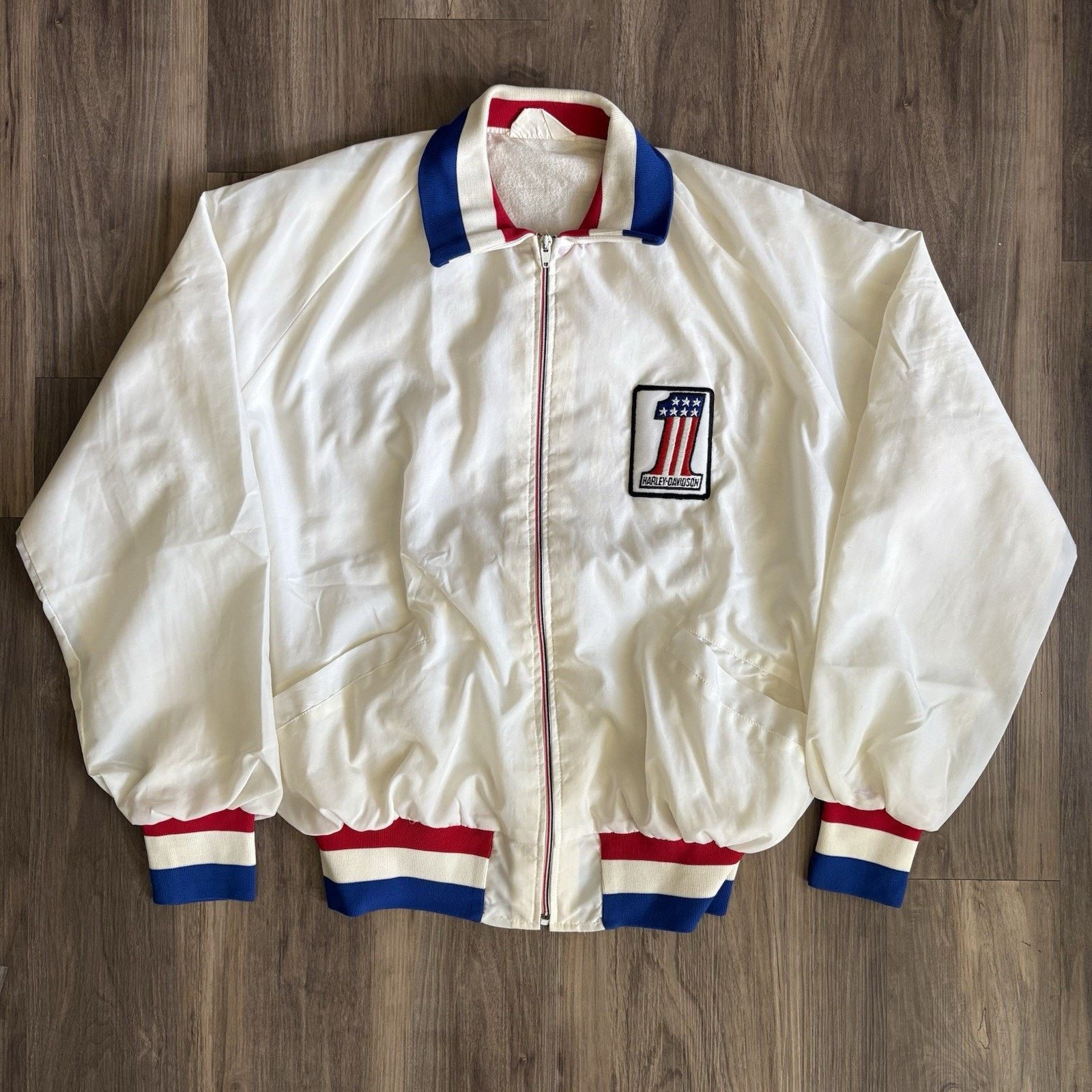 Harley Davidson × Vintage Vintage 1980s Harley Davidson Jacket Size XL Full Zip Size US XL / EU 56 / 4 - 1 Thumbnail