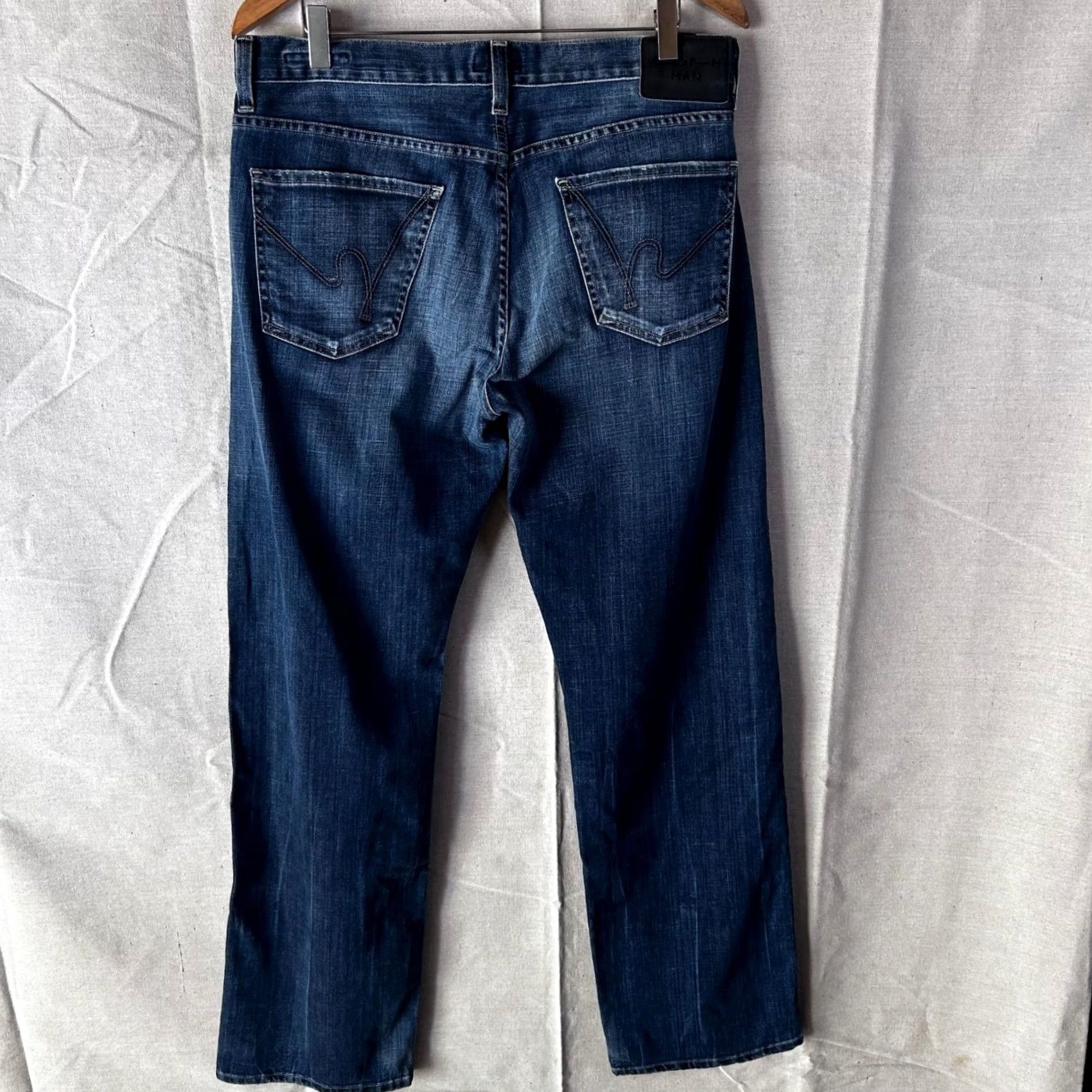 Citizens Of Humanity Citizens of Humanity Evans Relaxed Straight Jeans Mens 34 Dark Wash 606P-132 Denim Baggy Straight Mens Blue 34 Runway 90s? Size US 34 / EU 50 - 3 Thumbnail