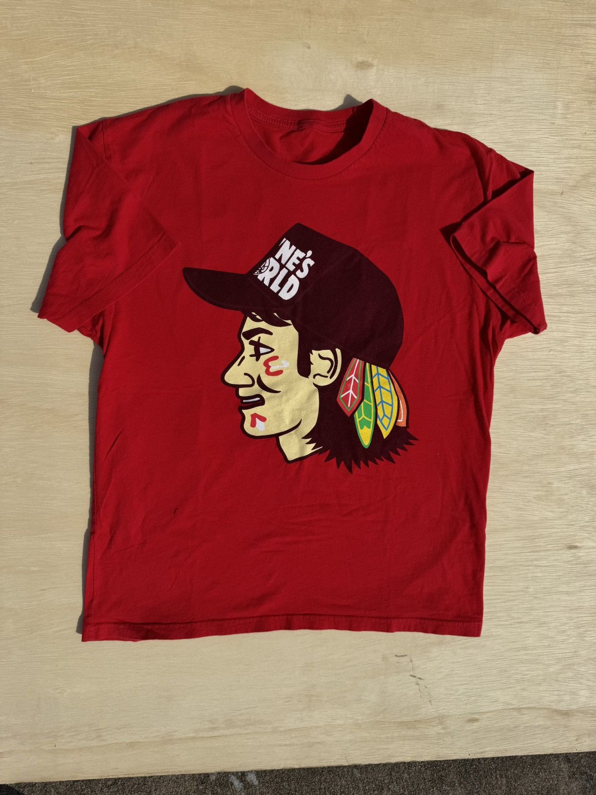 Vintage Wayne’s World Chicago Blackhawks Vintage 90’s Movie Jersey Size US L / EU 52-54 / 3 - 6 Thumbnail