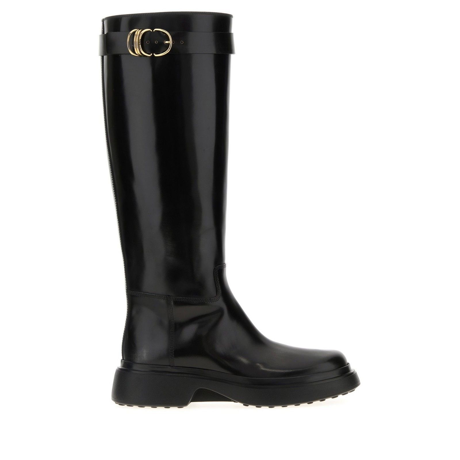 TOD'S Knee High Black Leather Boots New And Authentic (Women