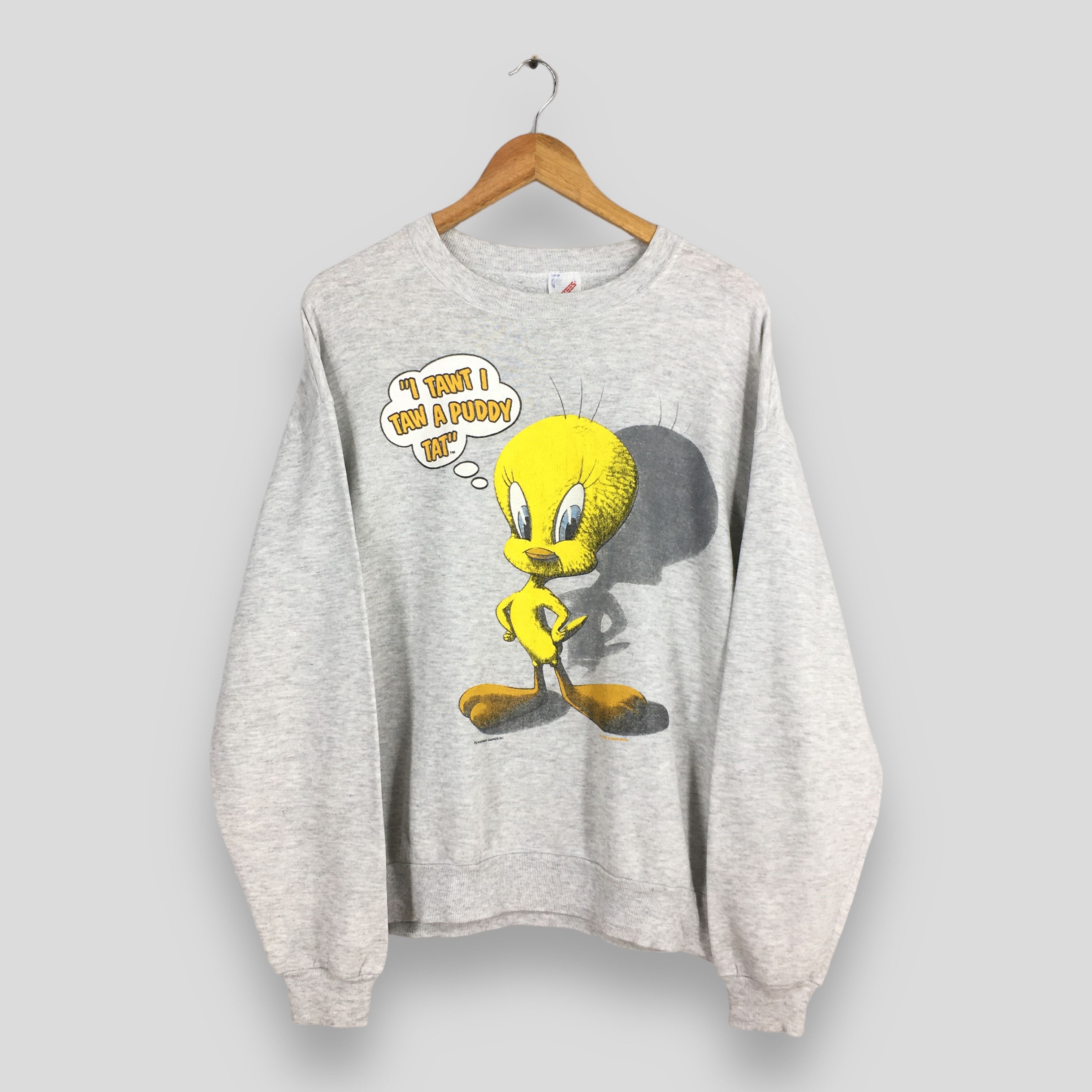 Vintage × Warner Bros 90s Tweety Yellow Bird Looney Tunes Women Sweatshirt Large Size US L / EU 52-54 / 3 - 1 Thumbnail