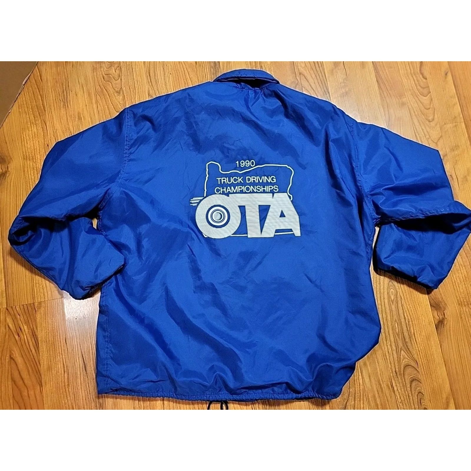 Dunbrooke VINTAGE 1990s Dunbrooke pla'jac Truck Driving Windbreaker Jacket XL Blue 48"-50" Adult Mens Size US XL / EU 56 / 4 - 3 Thumbnail