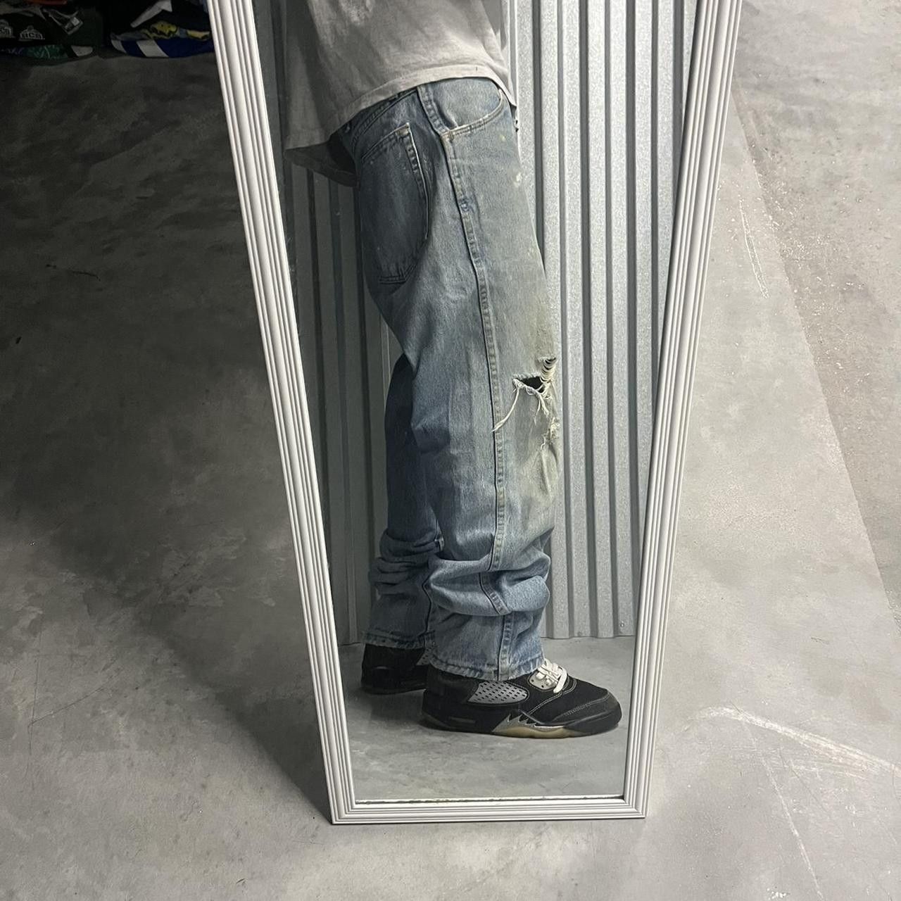 Japanese Brand × Vintage Distressed Light Wash Denim Jeans Size US 34 / EU 50 - 2 Thumbnail