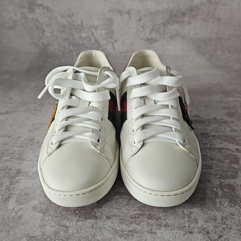 Gucci Gucci Ace Leather Pineapple Embroidery Sneakers Size US 5.5 / IT 35.5 - 2 Thumbnail
