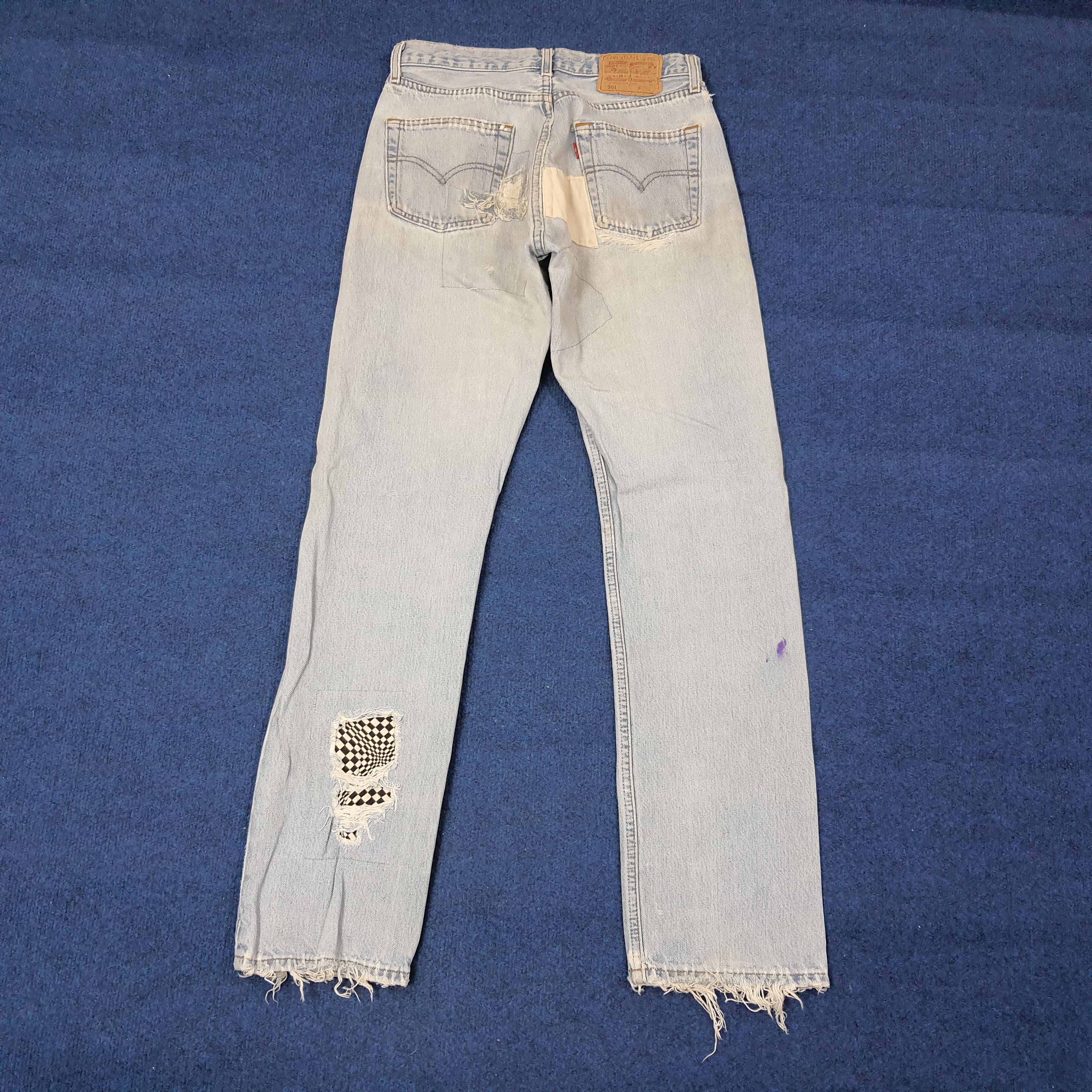 Levi's Vintage Levi's Distressed Doraemon Patchwork Jean C252N17 Size US 28 / EU 44 - 5 Thumbnail