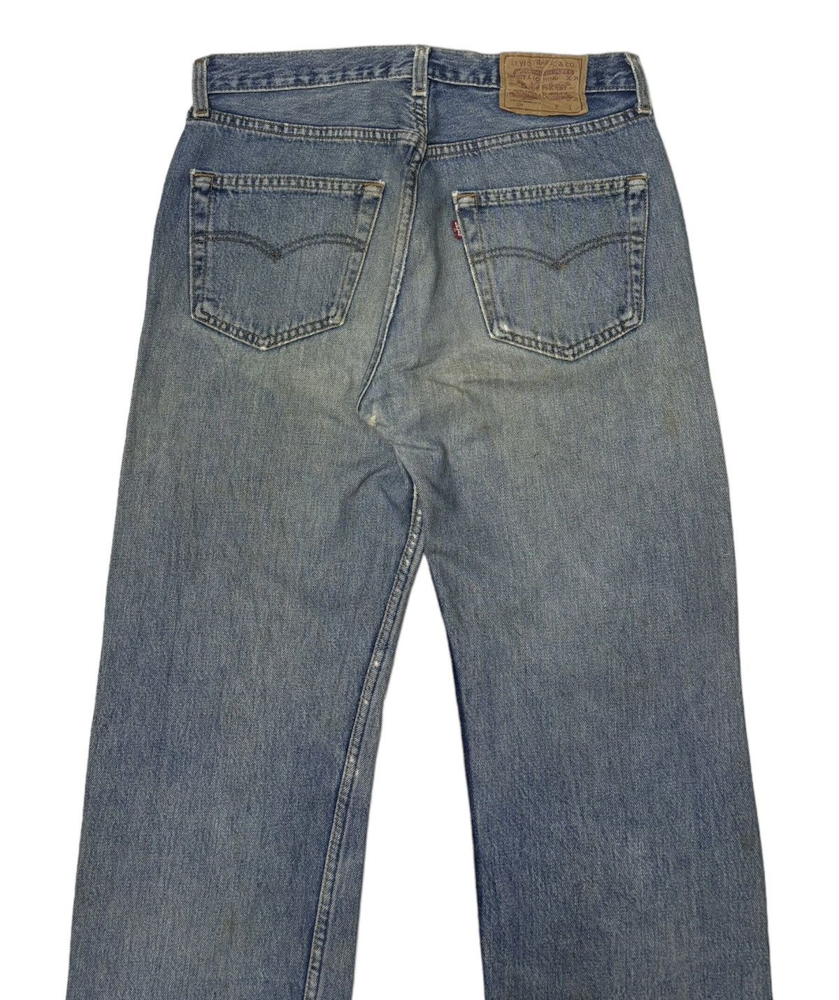Levi's RARE🔥LEVIS 501 BUTTON 524 DISTRESSED DENIM JEANS Size US 31 - 8 Thumbnail