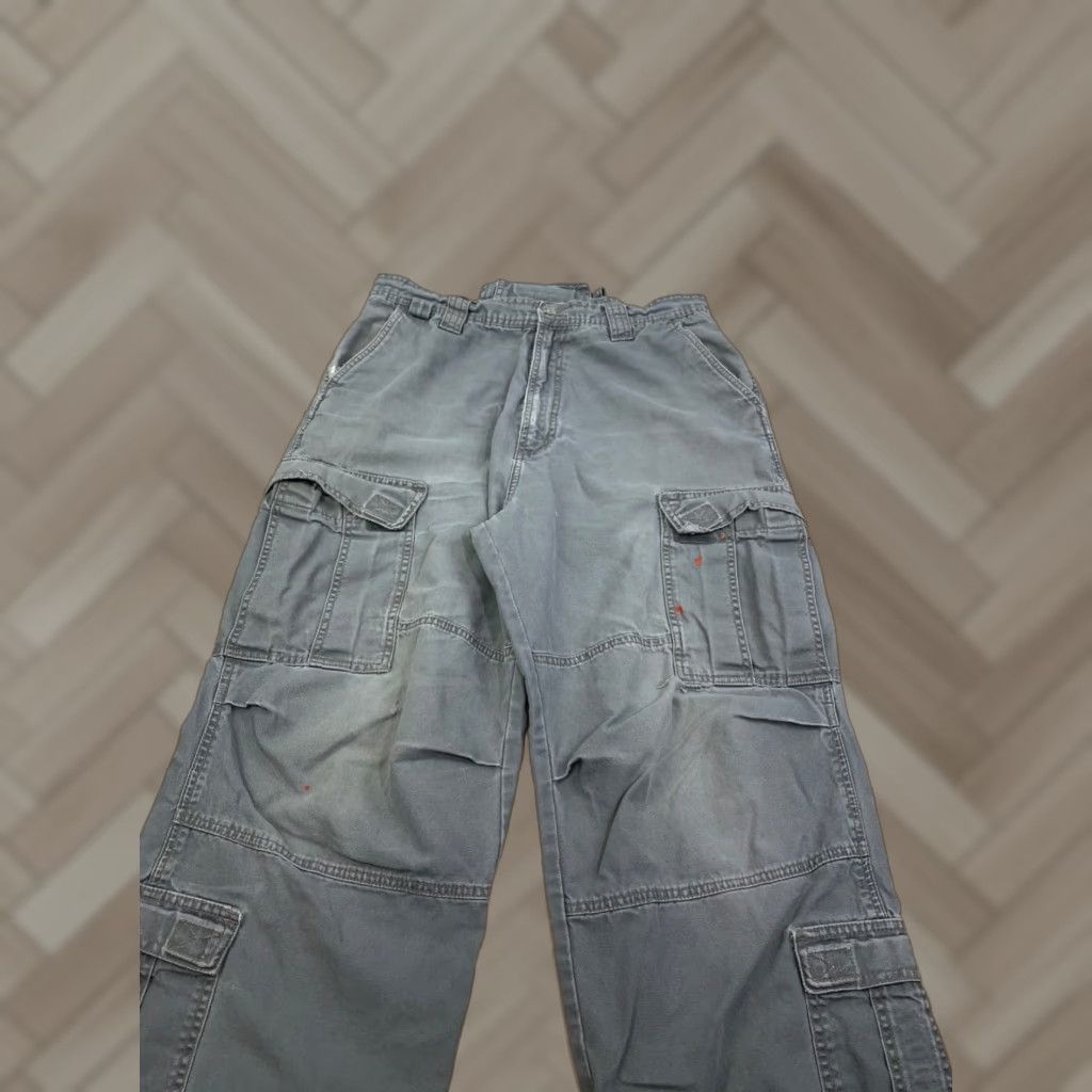Vintage VINTAGE Canyon River Blues Double Cargo Jeans Mens 34x32 Baggy Y2K Green Gray 11182 Size US 34 / EU 50 - 1 Thumbnail