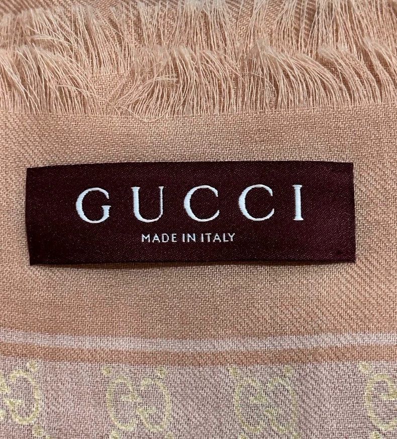 Gucci Gucci New gold thread logo silk scarf 2502-Nextarrow Size ONE SIZE - 3 Thumbnail