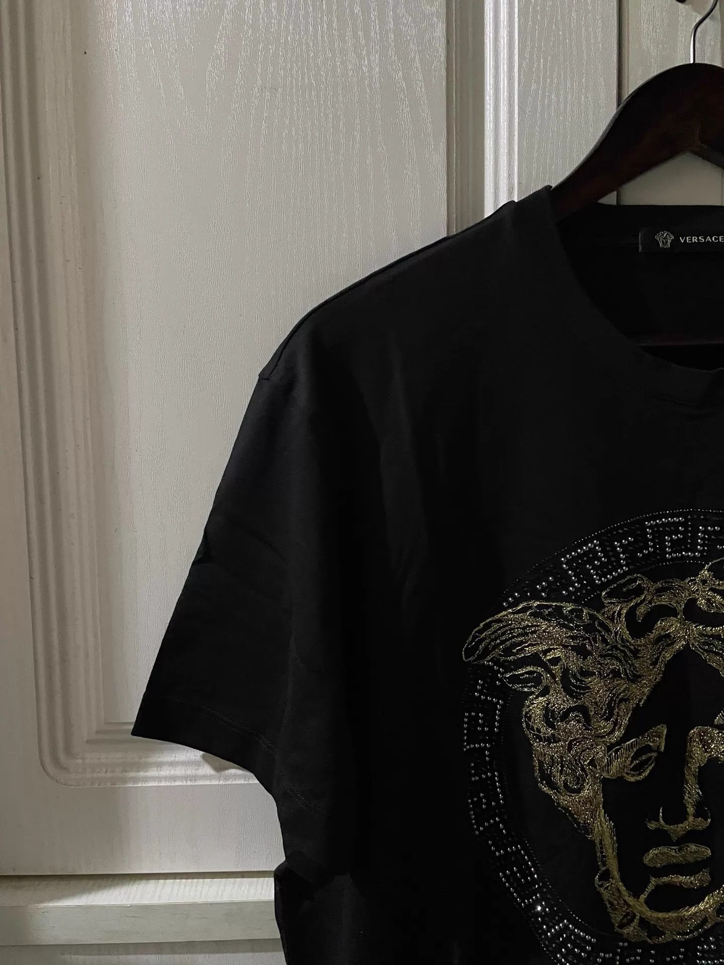 Versace Versace Medusa Gold Thread Rhinestone Mint SS T - Shirt 2XL Size US XXL / EU 58 / 5 - 5 Thumbnail