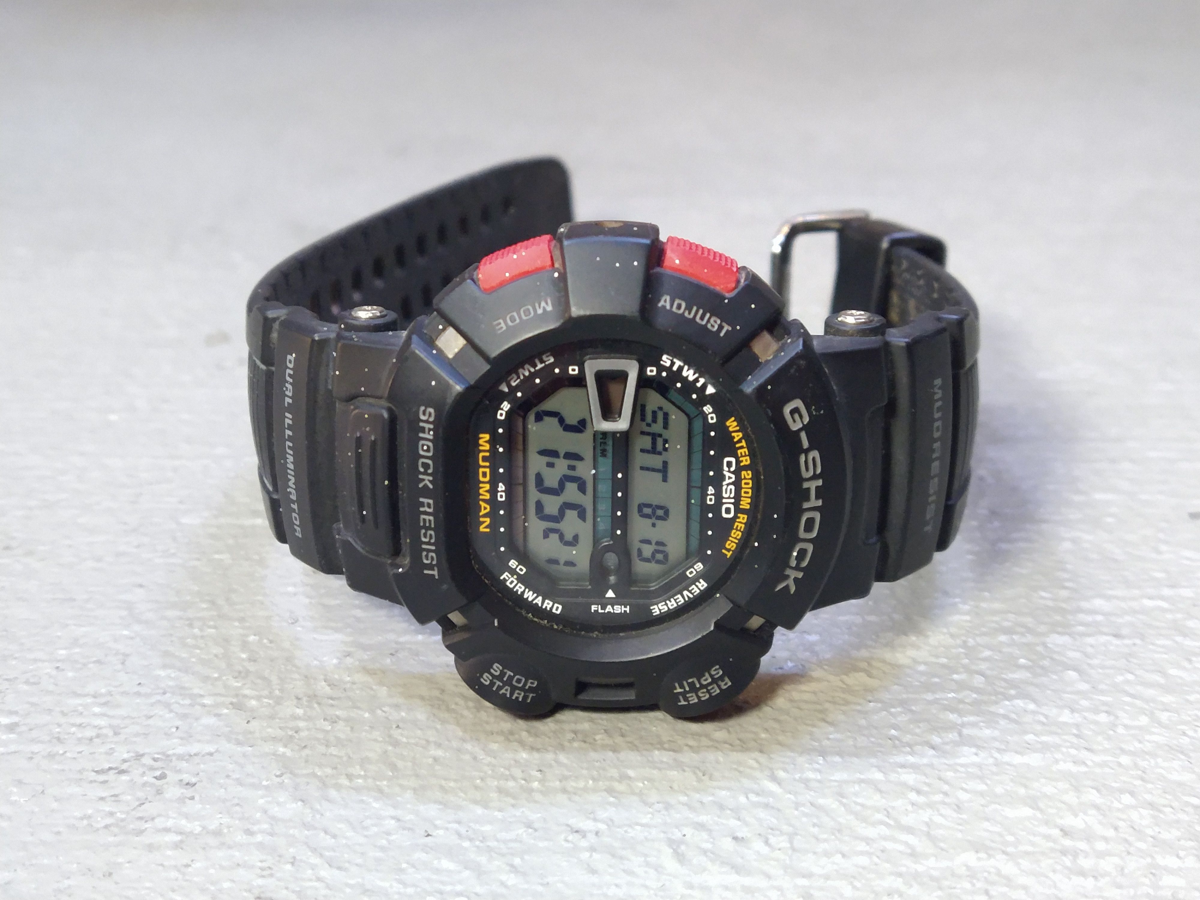 Casio × G Shock Casio G-Shock Mudman G-90001V Black Red Wristwatch Rubber Size ONE SIZE - 1 Thumbnail