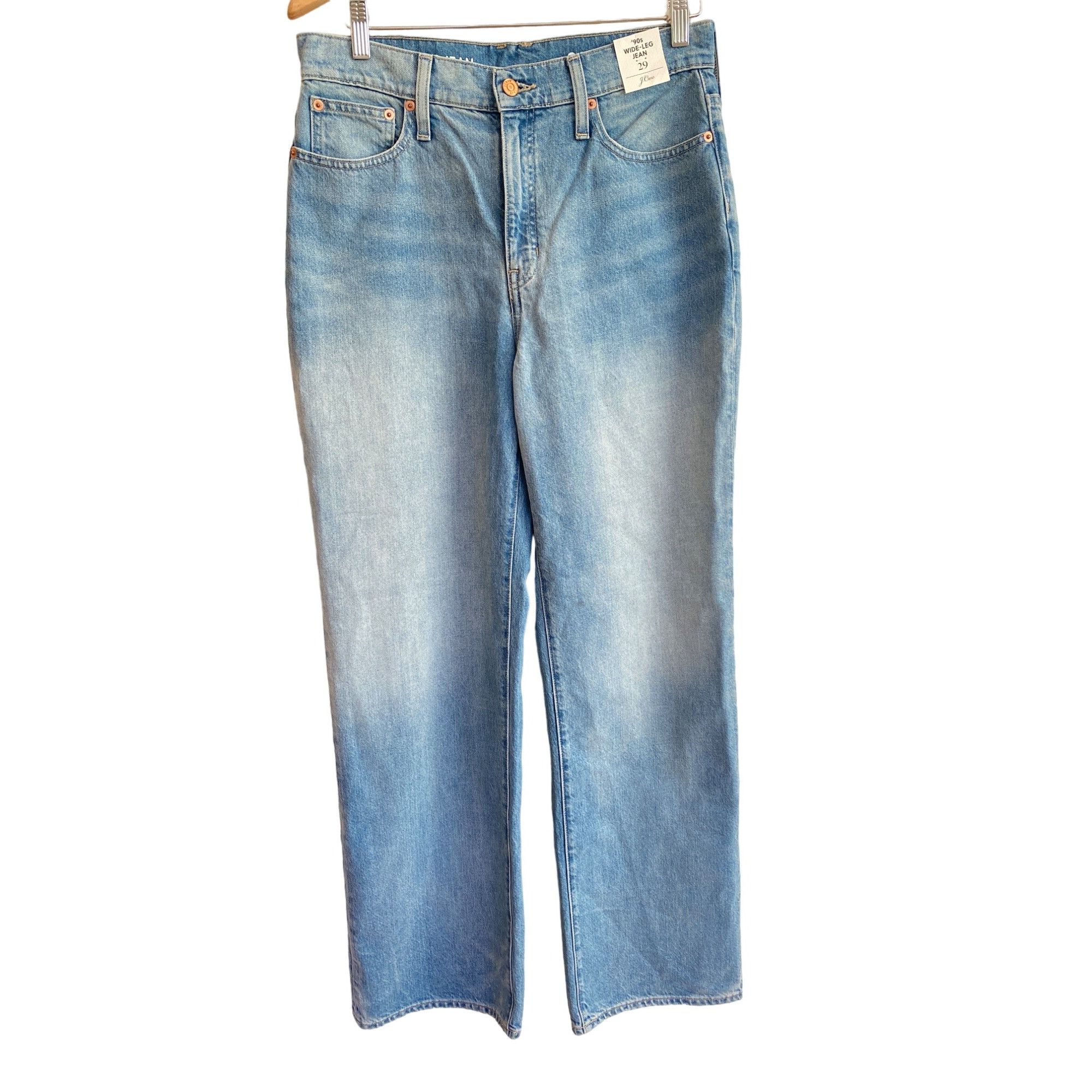 J.Crew NWT J.Crew $138 Women's 29 High-rise '90s wide-leg Jeans Med Size 29" - 2 Thumbnail